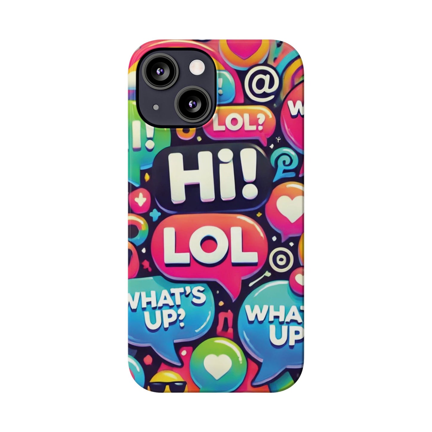 "Text Bubbles" - Slim Phone Cases - Creatively Designed Shop