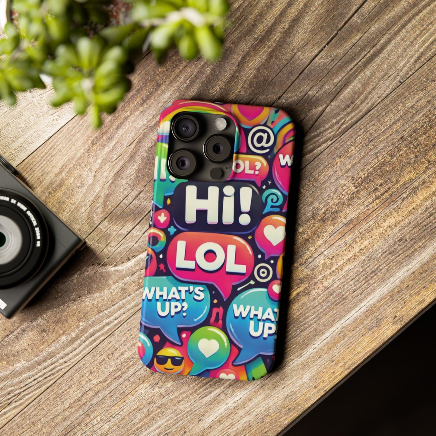 "Text Bubbles" - Slim Phone Cases - Creatively Designed Shop