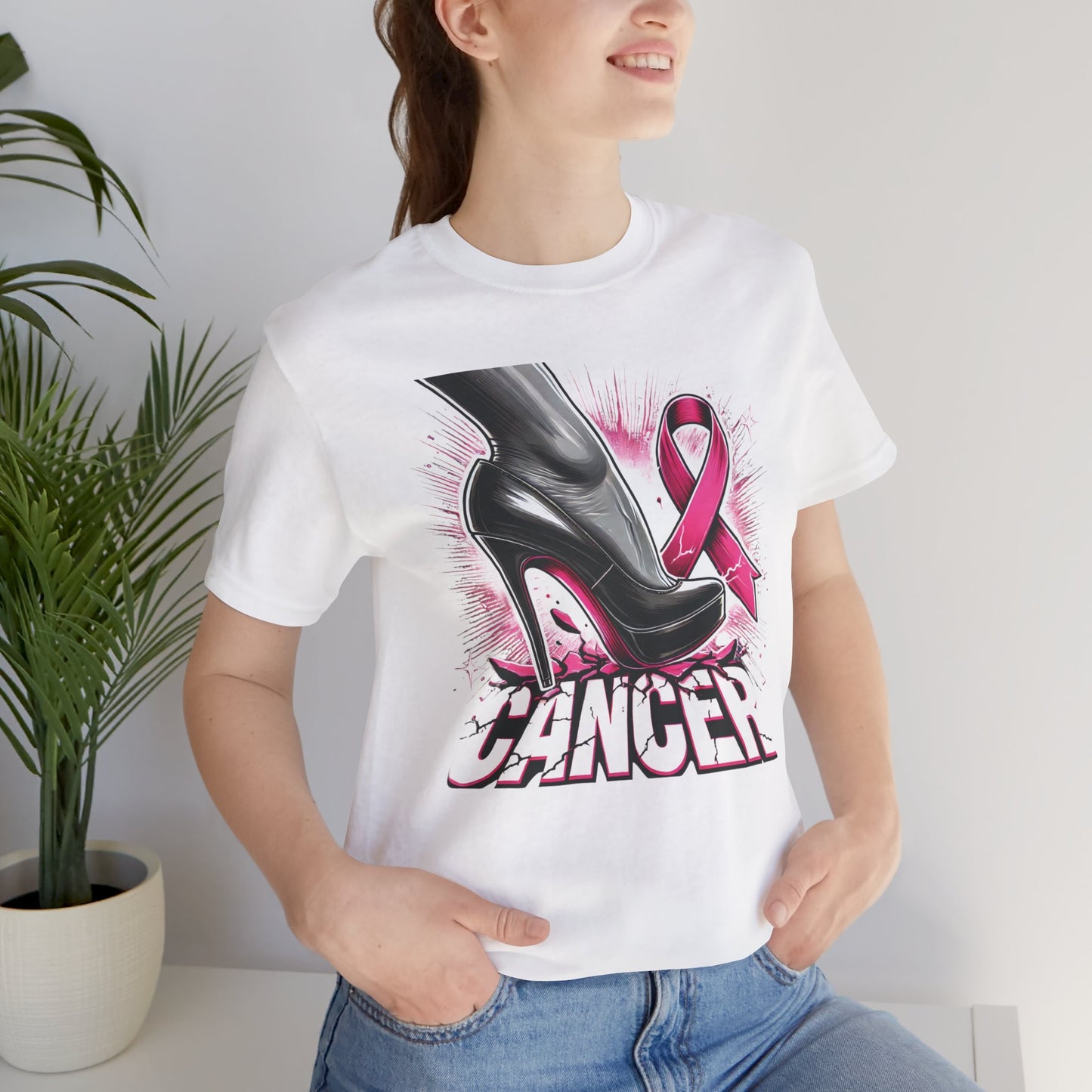 Stepping on Cancer - Unisex Jersey Short Sleeve Tee