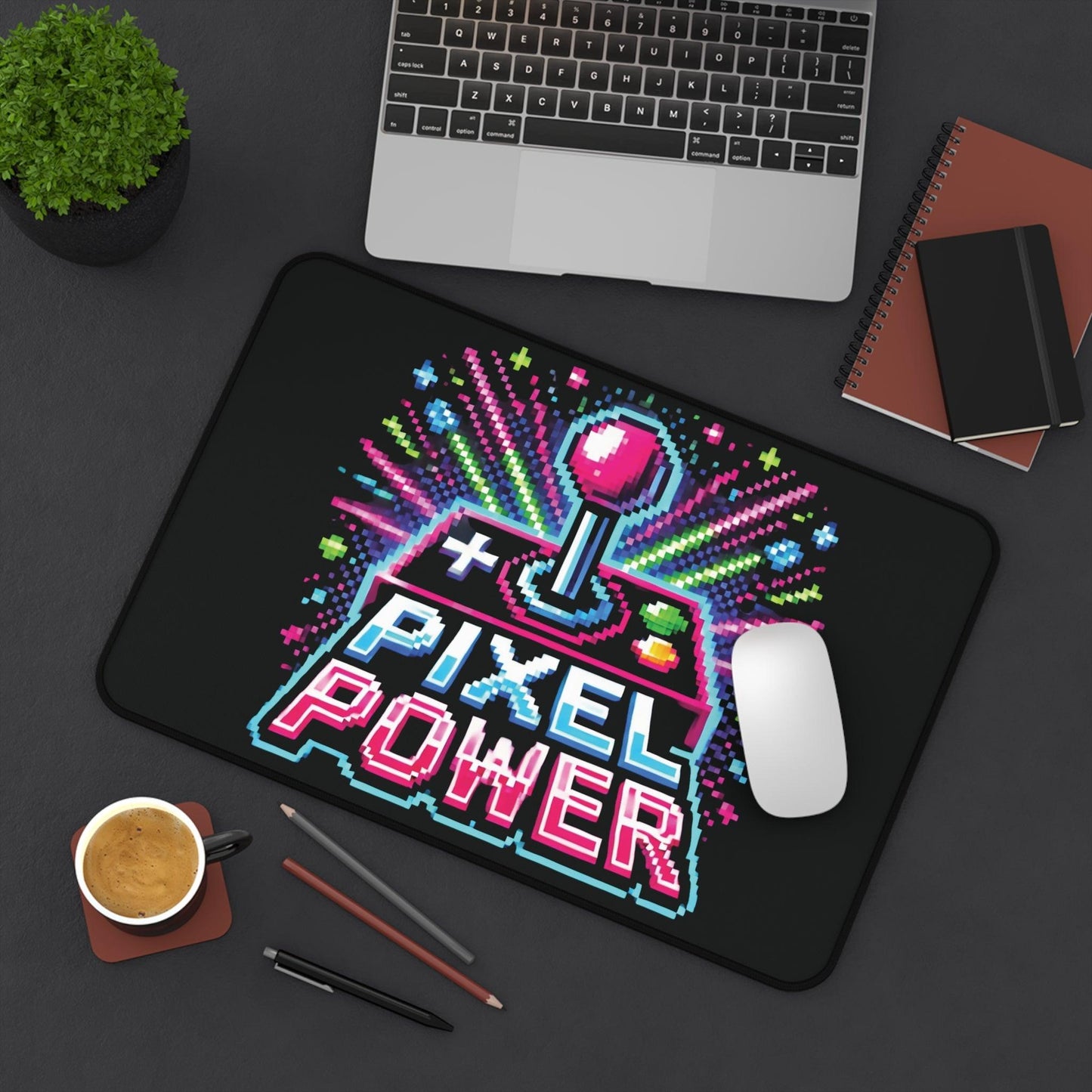 "Pixel Power" - Desk Mat - Creatively Designed Shop