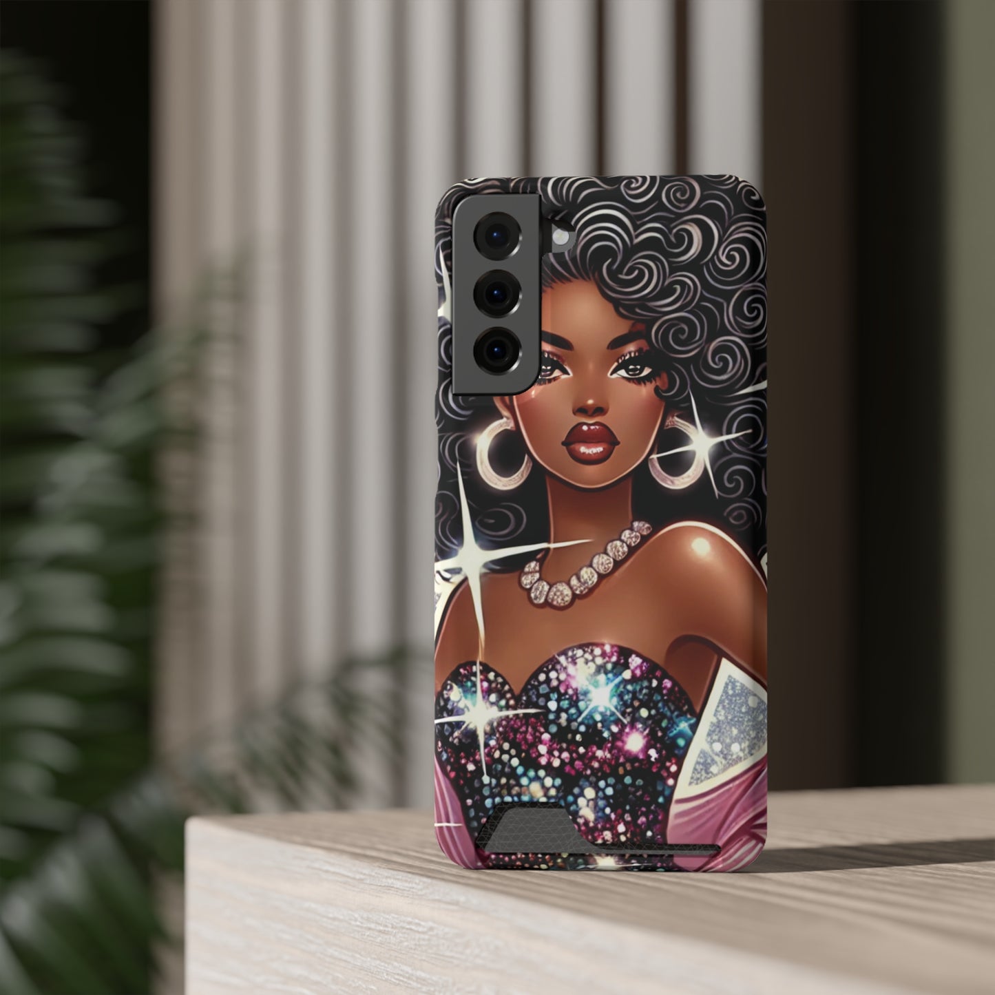 "Gorgeous" - Phone Case With Card Holder - Creatively Designed Shop