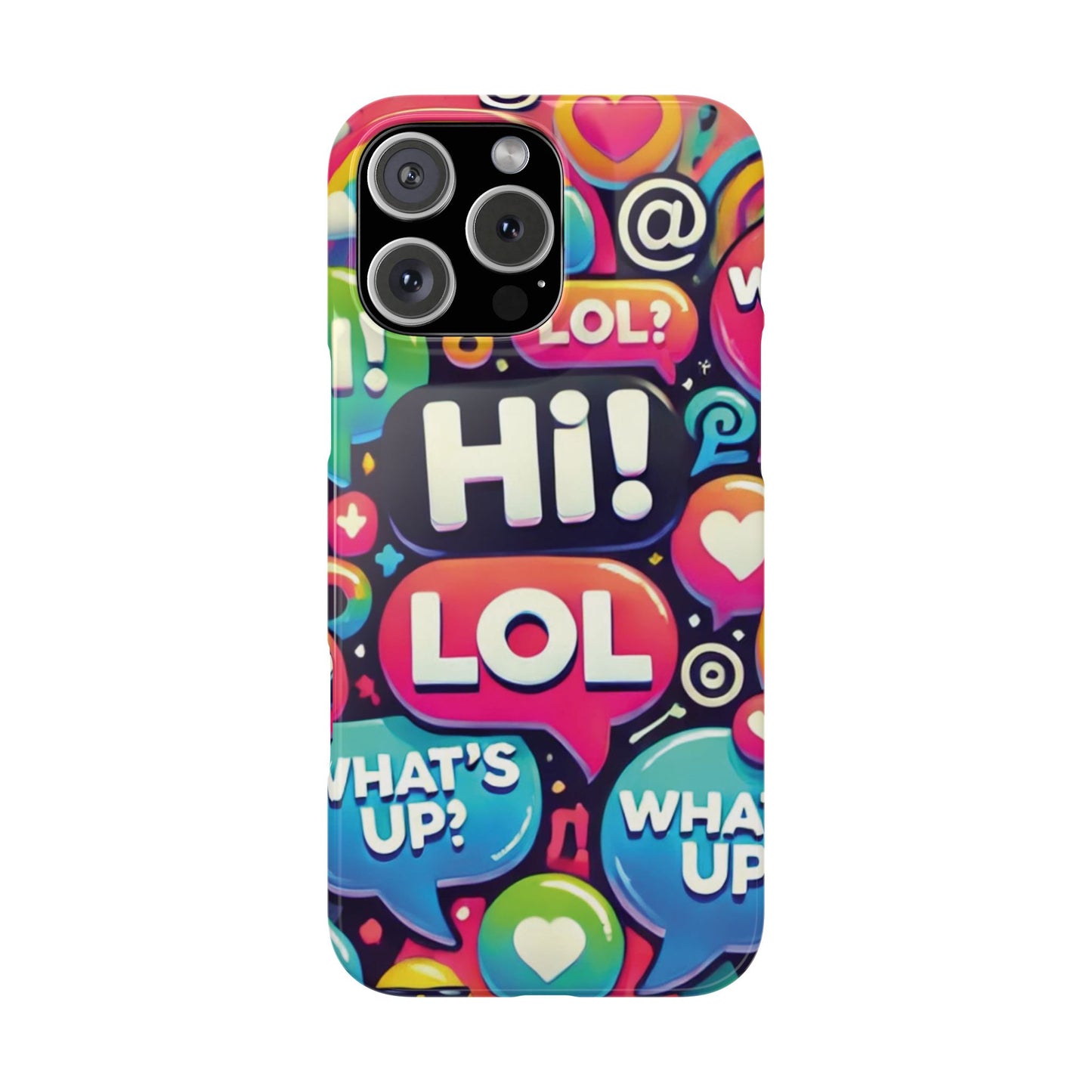 "Text Bubbles" - Slim Phone Cases - Creatively Designed Shop