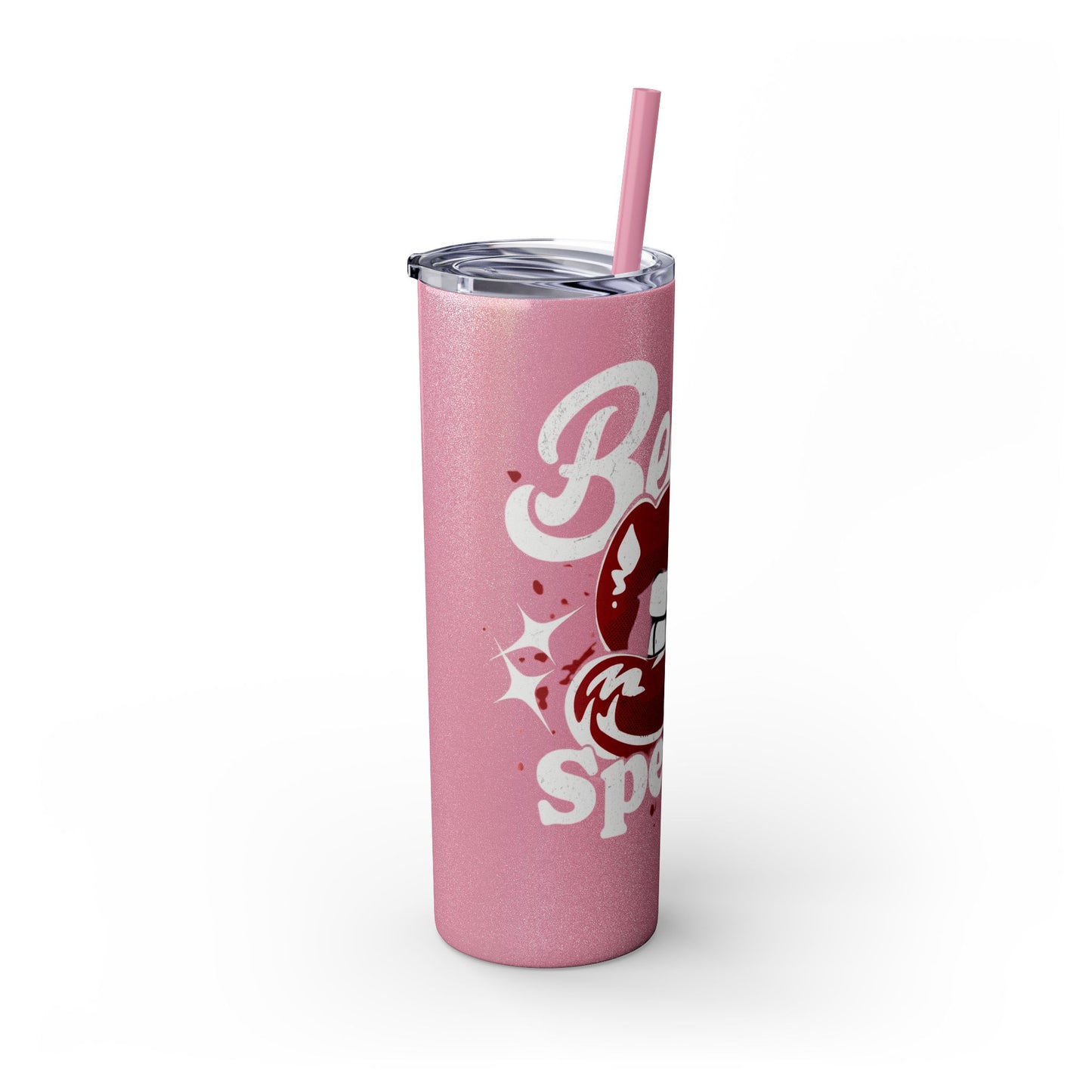 Beauty Speaks - Skinny Tumbler with Straw, 20oz - Creatively Designed Shop