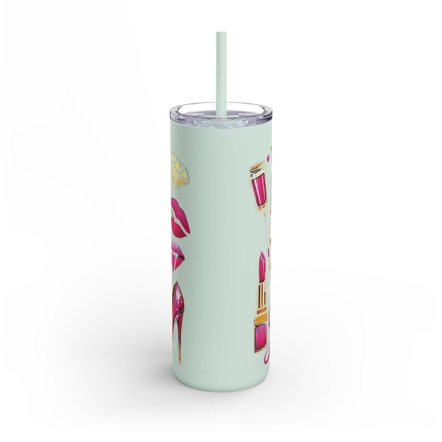Pink, Sip & Love - Maars Maker Skinny Matte Tumbler, 20oz - Creatively Designed Shop