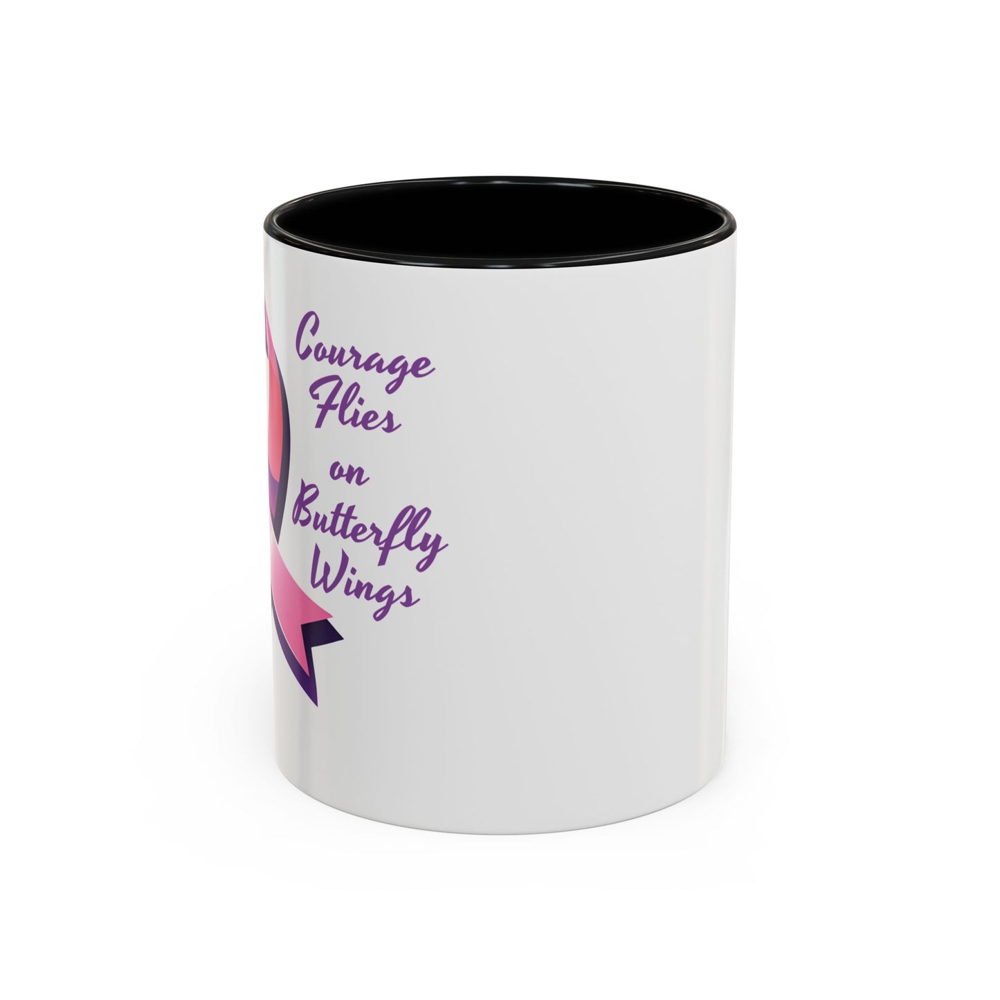Courage Flies on Butterfly Wings - Accent Coffee Mug
