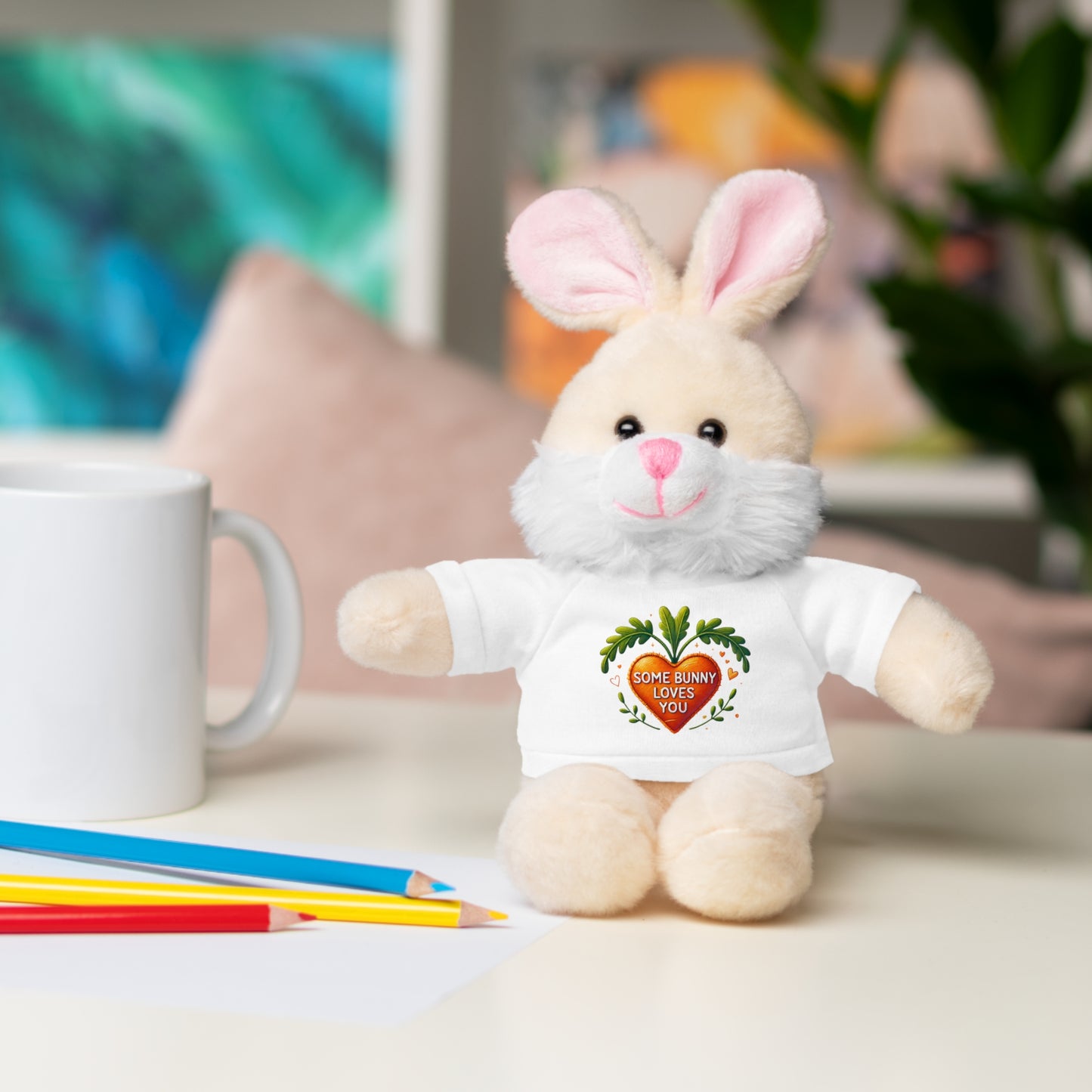 'Some Bunny Loves You' - Stuffed Bunny with Tee - Creatively Designed Shop