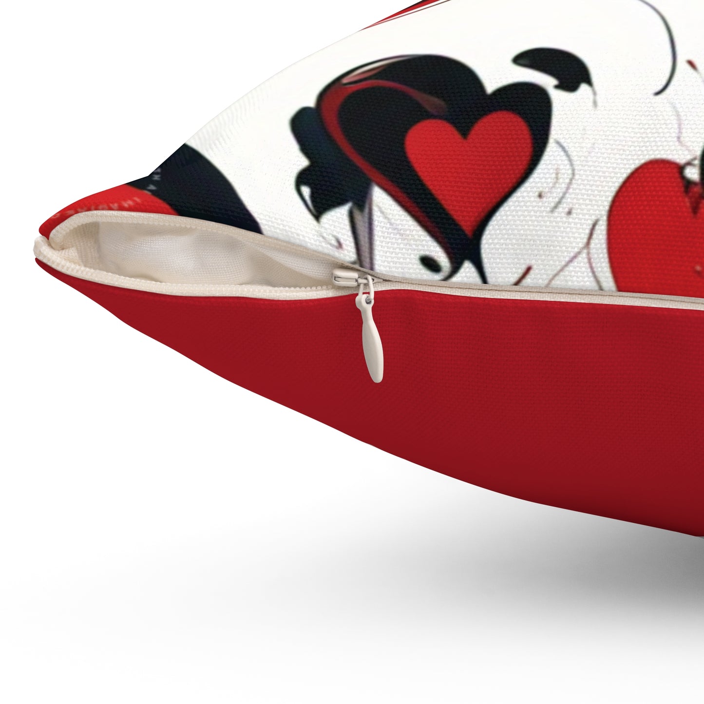 Hearts & Love - Spun Polyester Square Pillow - Creatively Designed Shop