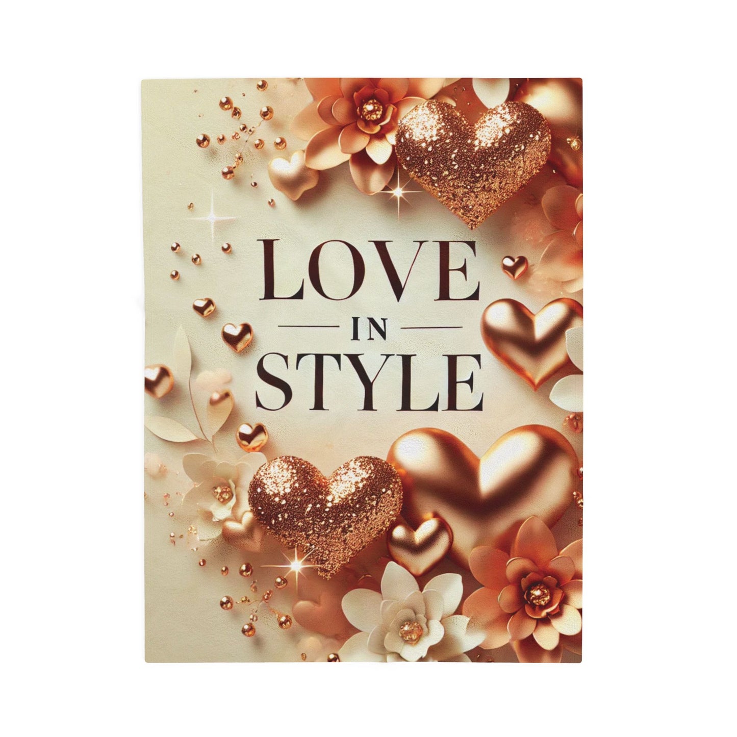 Love In Style - Velveteen Plush Blanket
