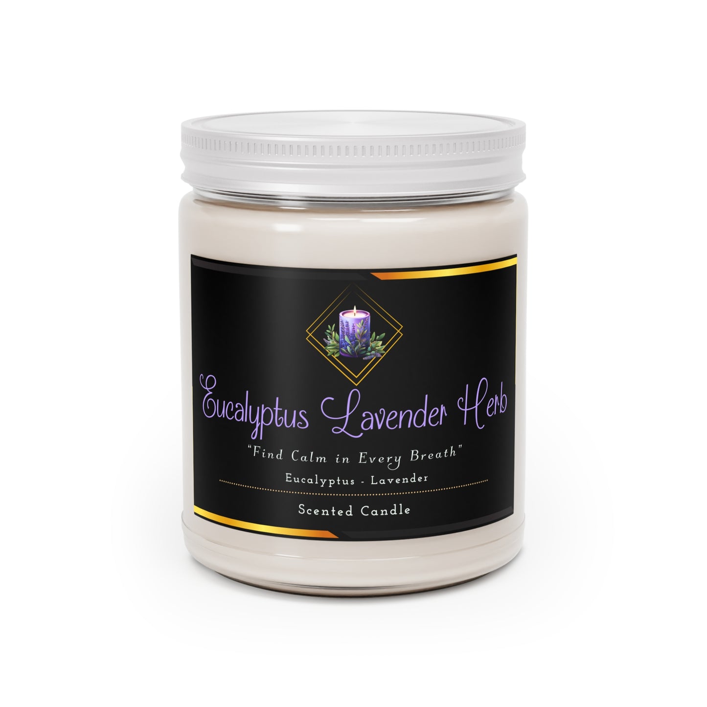 Eucalyptus Lavender Herb - Scented Candles, 9oz - Creatively Designed Shop