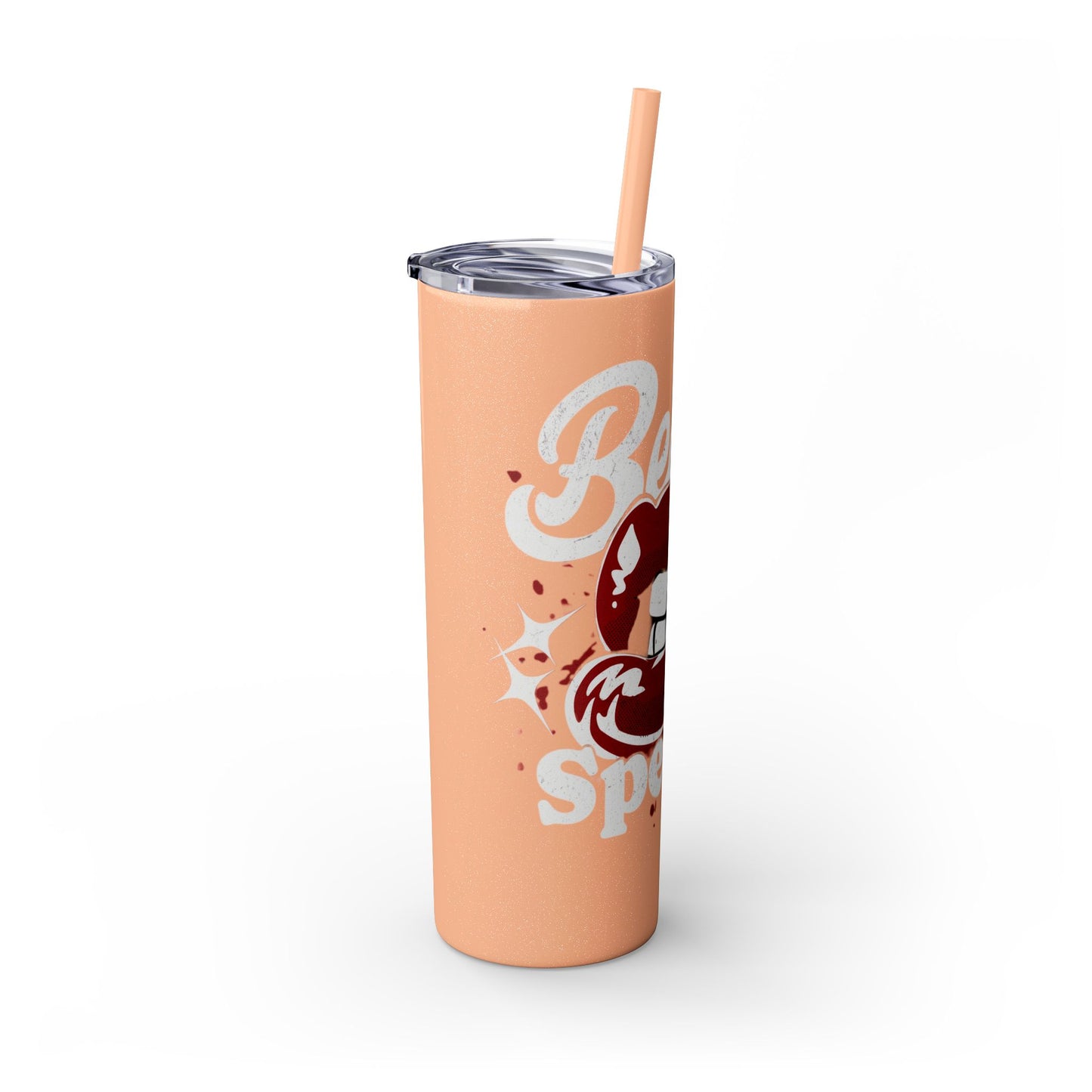 Beauty Speaks - Skinny Tumbler with Straw, 20oz - Creatively Designed Shop