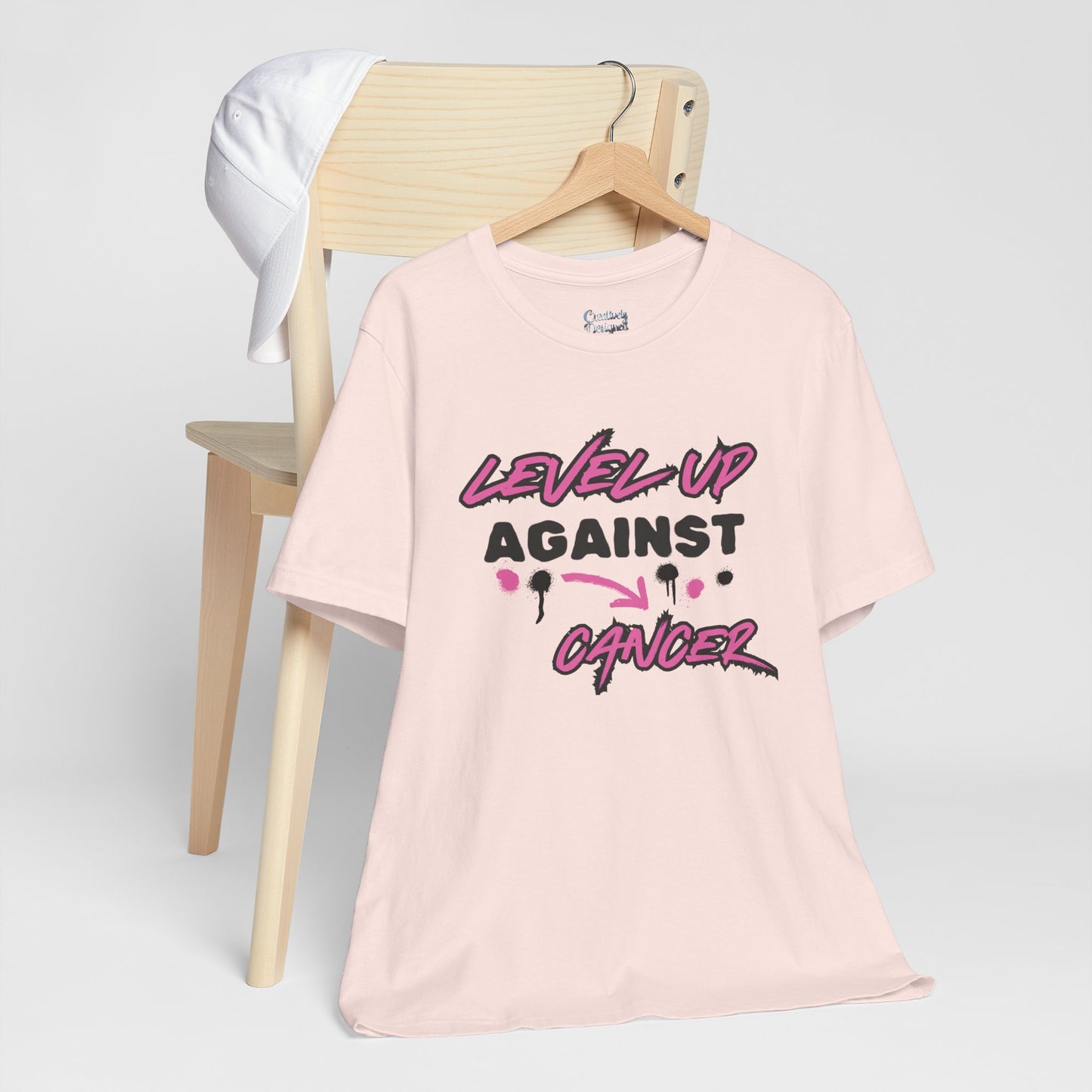 Level Up Against Cancer - Unisex Jersey Short Sleeve Tee