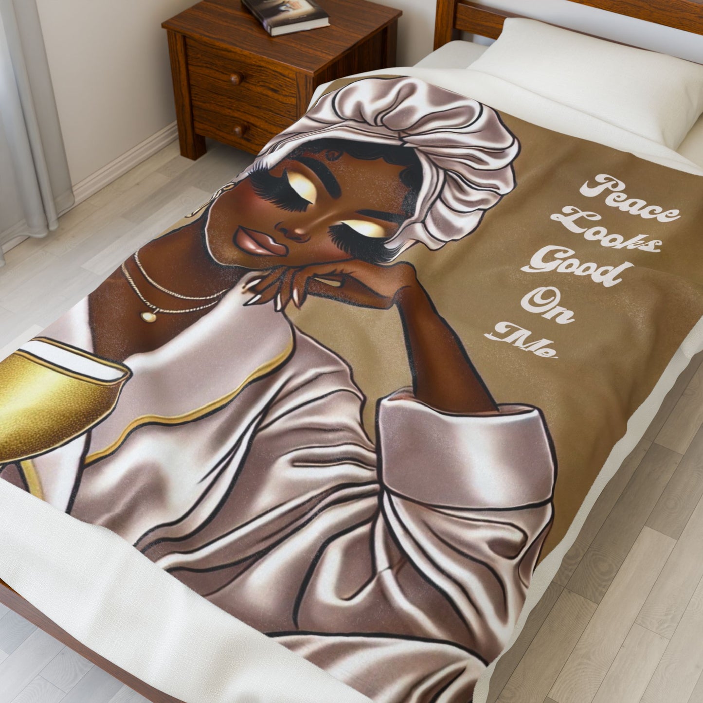 Peace Looks Good On Me - Velveteen Plush Blanket