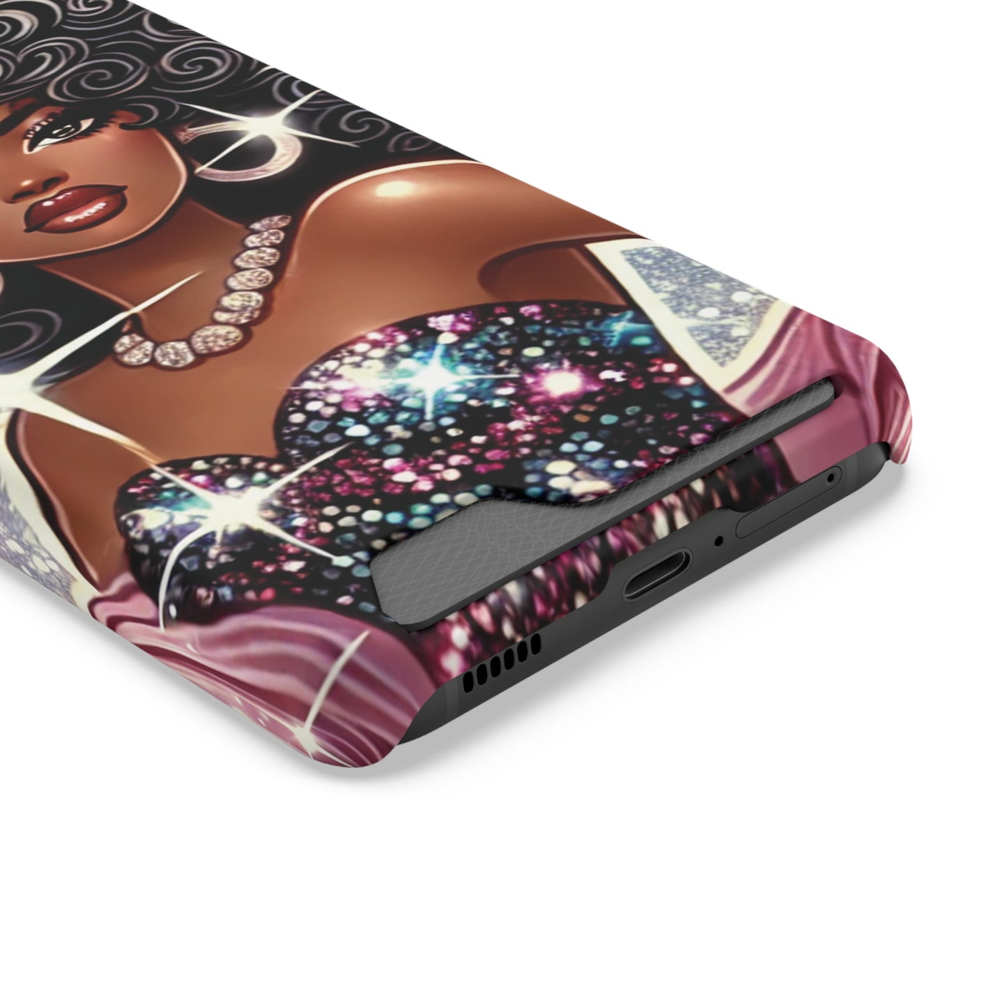 "Gorgeous" - Phone Case With Card Holder - Creatively Designed Shop