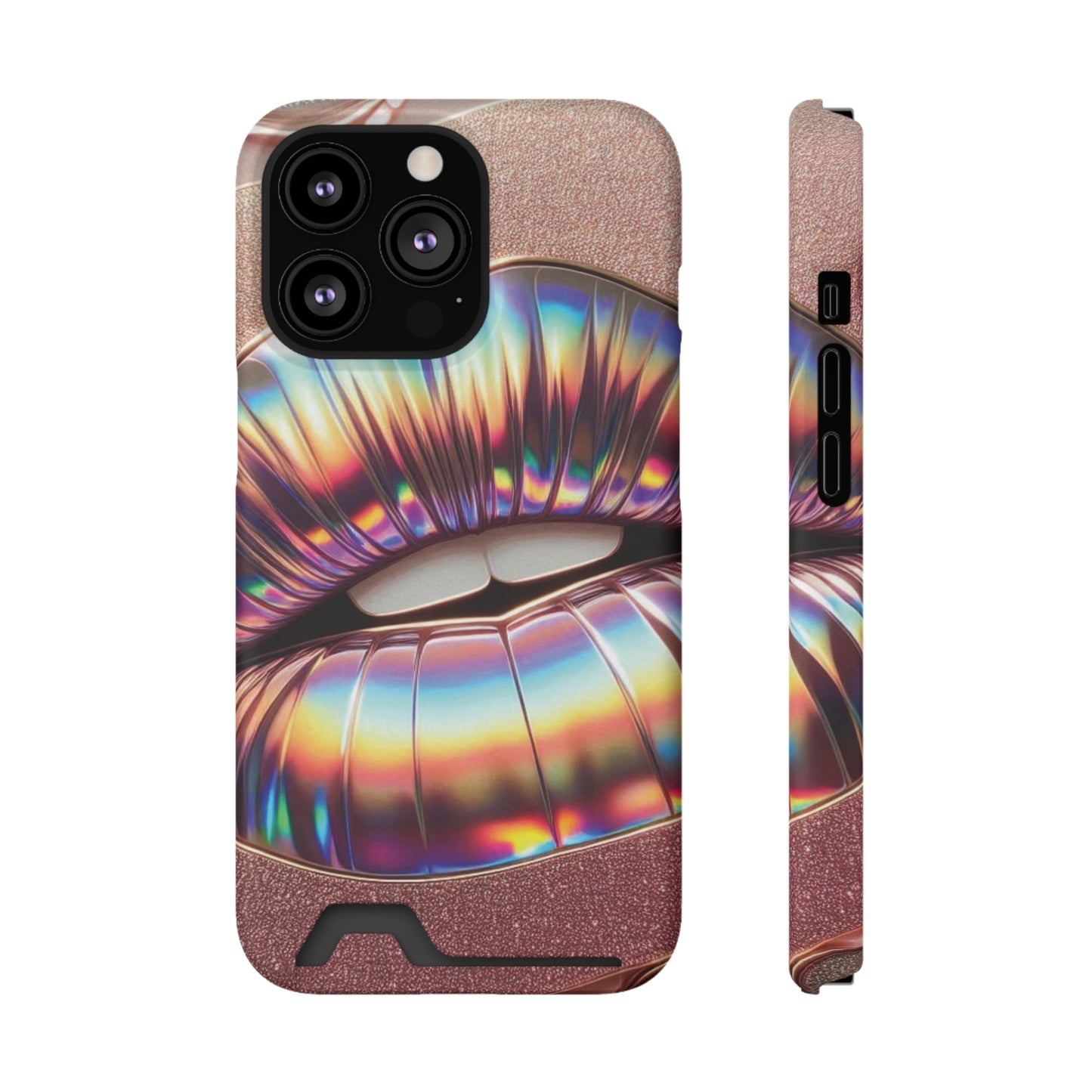 "Bronze Kiss" - Phone Case With Card Holder - Creatively Designed Shop