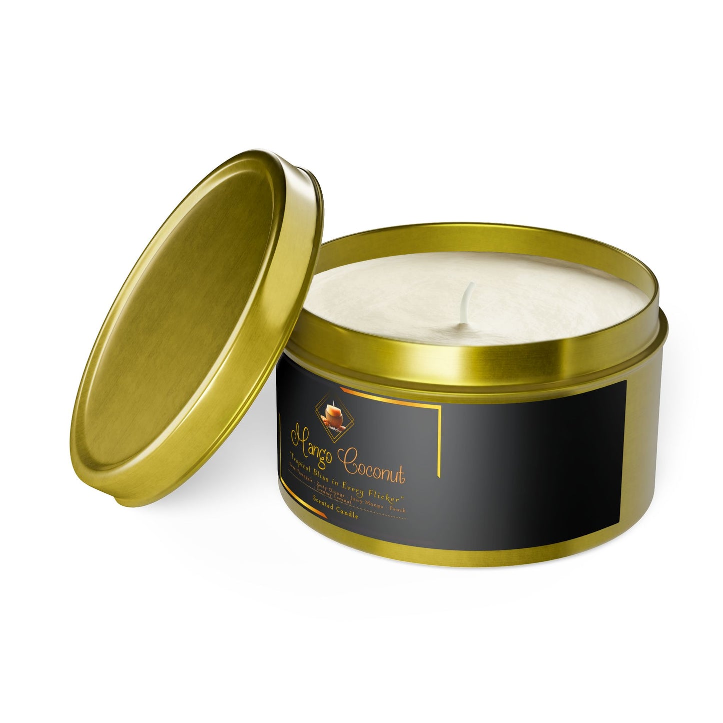 Mango Coconut - Tin Candles - Creatively Designed Shop