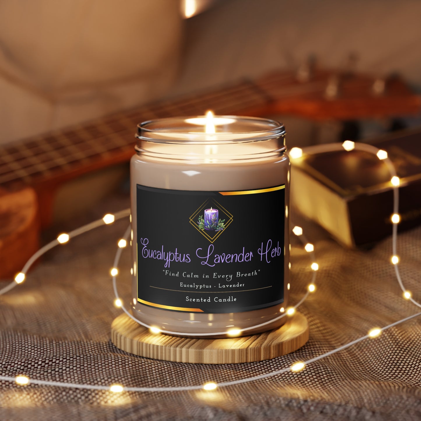 Eucalyptus Lavender Herb - Scented Candles, 9oz - Creatively Designed Shop