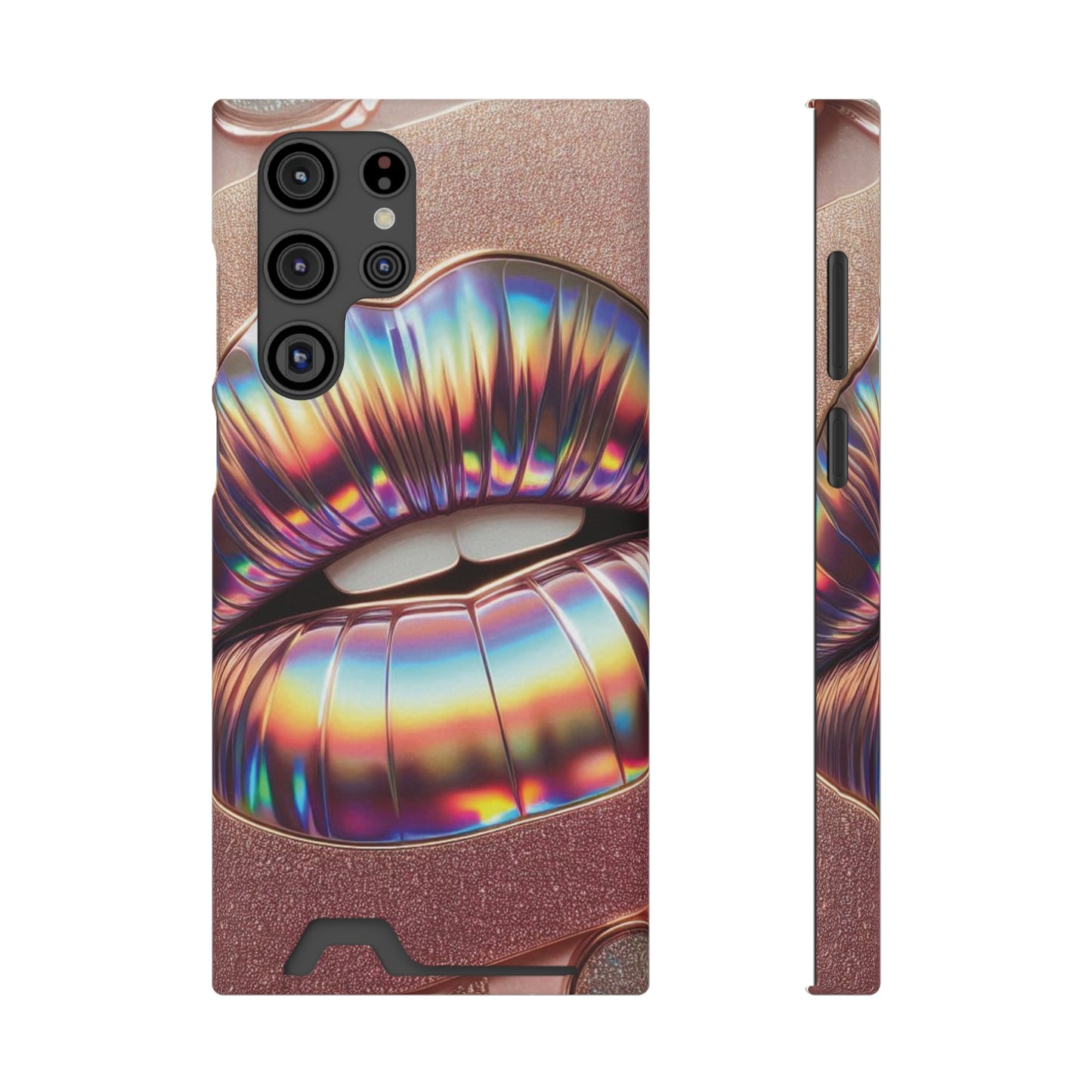 "Bronze Kiss" - Phone Case With Card Holder - Creatively Designed Shop