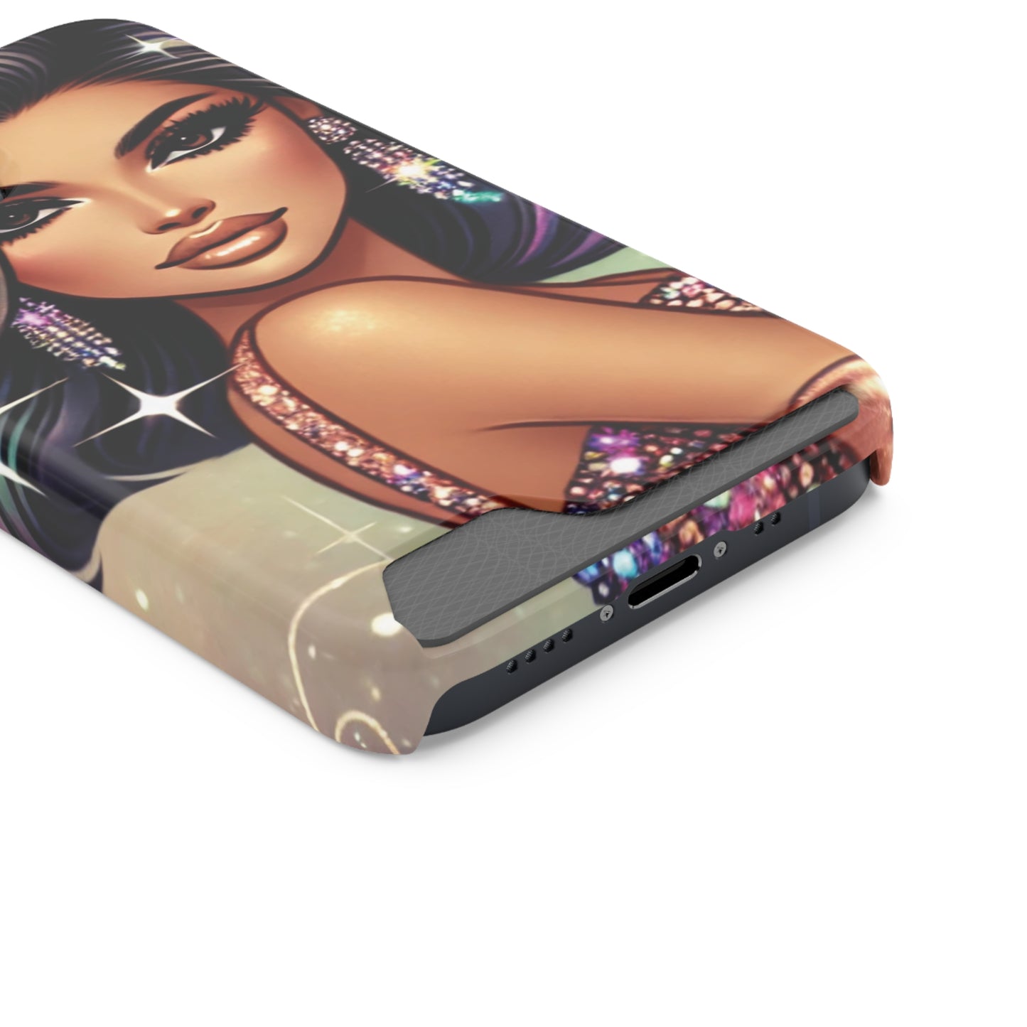 "Stunning" - Phone Case With Card Holder - Creatively Designed Shop