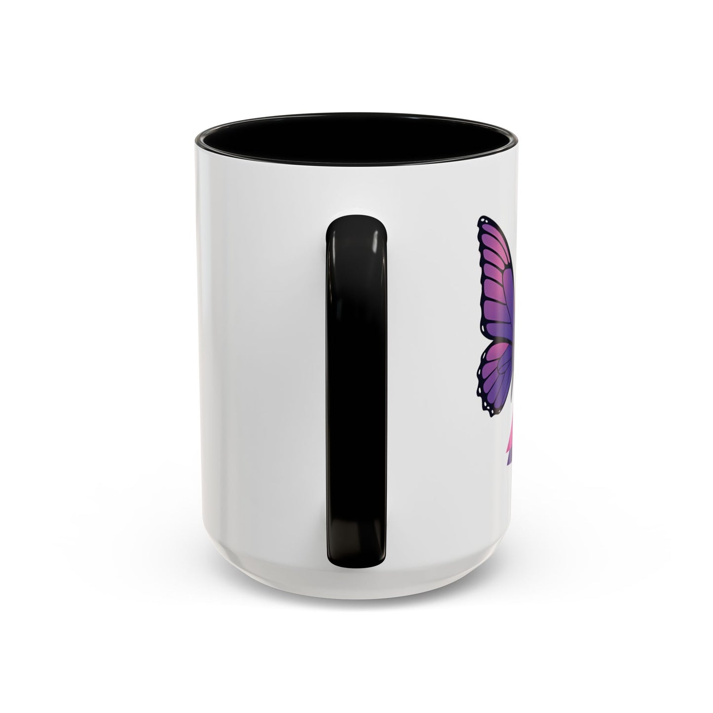 Courage Flies on Butterfly Wings - Accent Coffee Mug