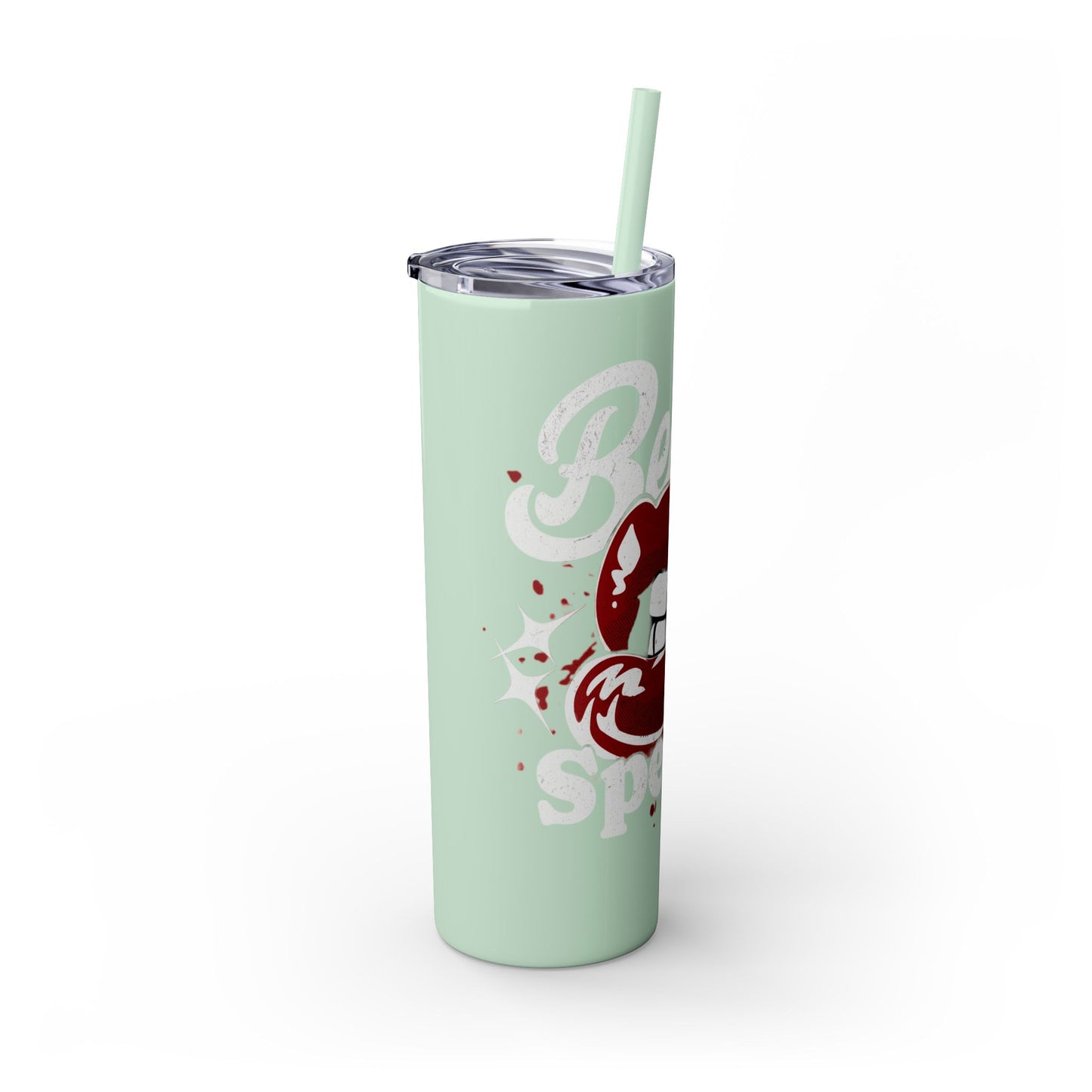 Beauty Speaks - Skinny Tumbler with Straw, 20oz - Creatively Designed Shop