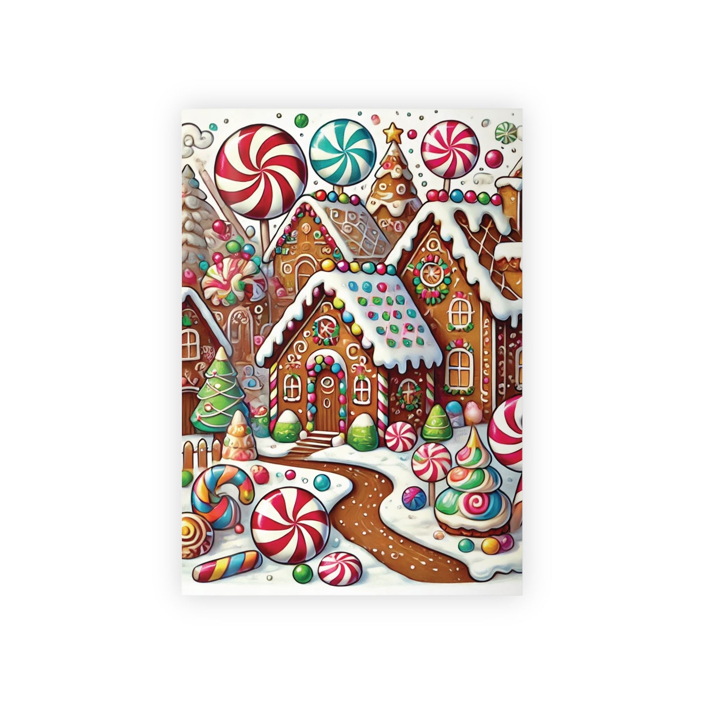 Gingerbread Village - Gift Wrapping Paper Rolls, 1pc - Creatively Designed Shop