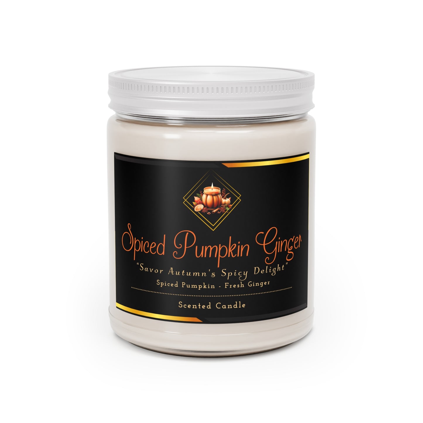 Spiced Pumpkin Ginger - Scented Candles, 9oz - Creatively Designed Shop