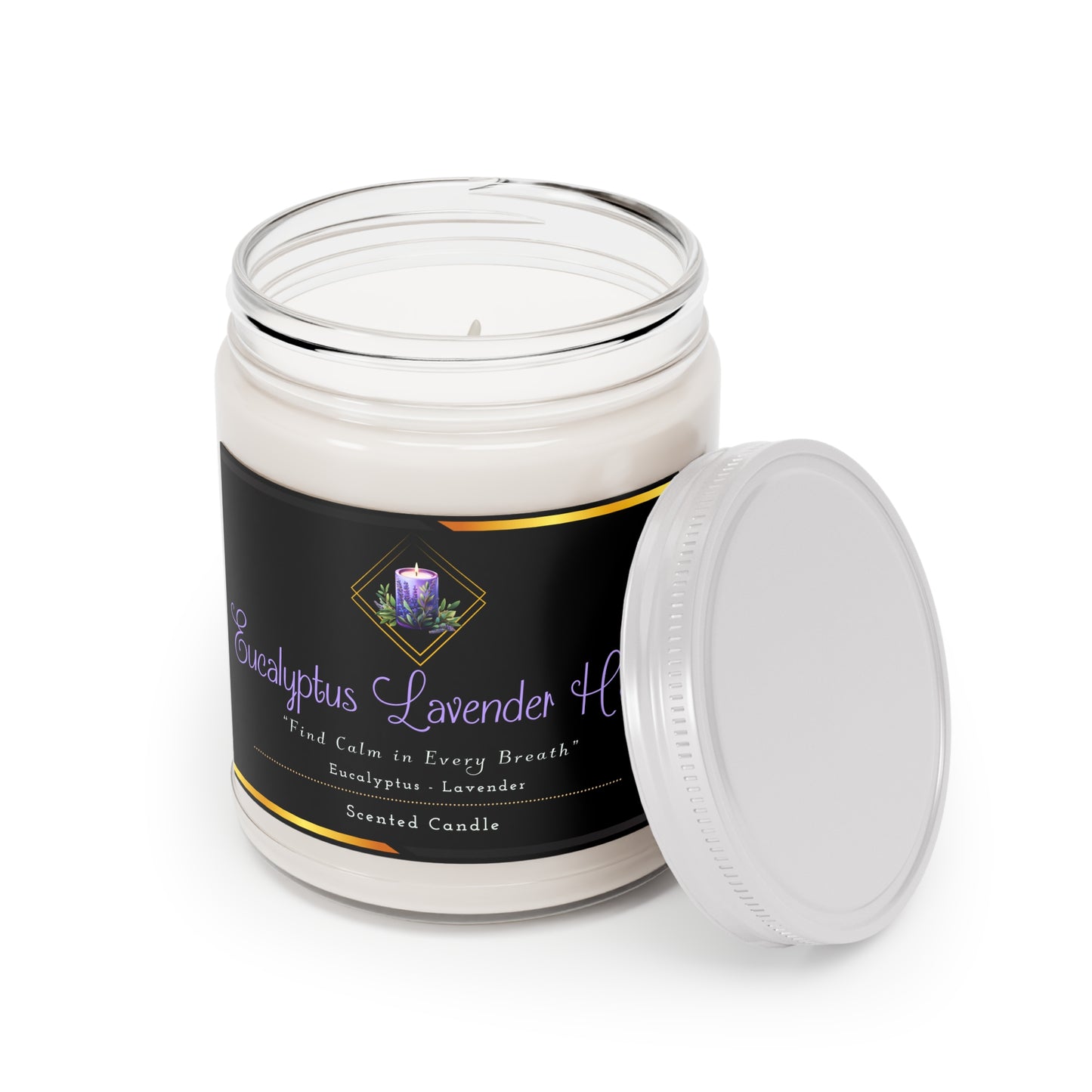 Eucalyptus Lavender Herb - Scented Candles, 9oz - Creatively Designed Shop