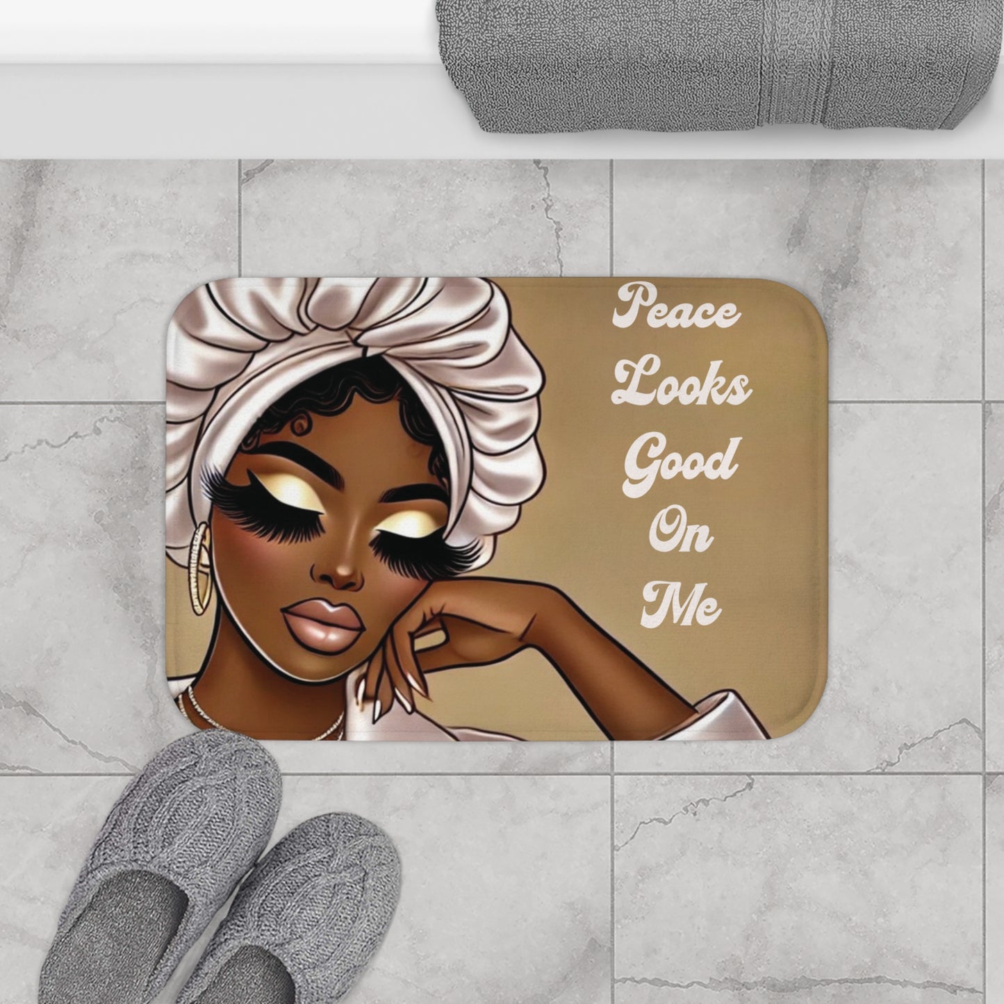 Peace Looks Good On Me - Bath Mat