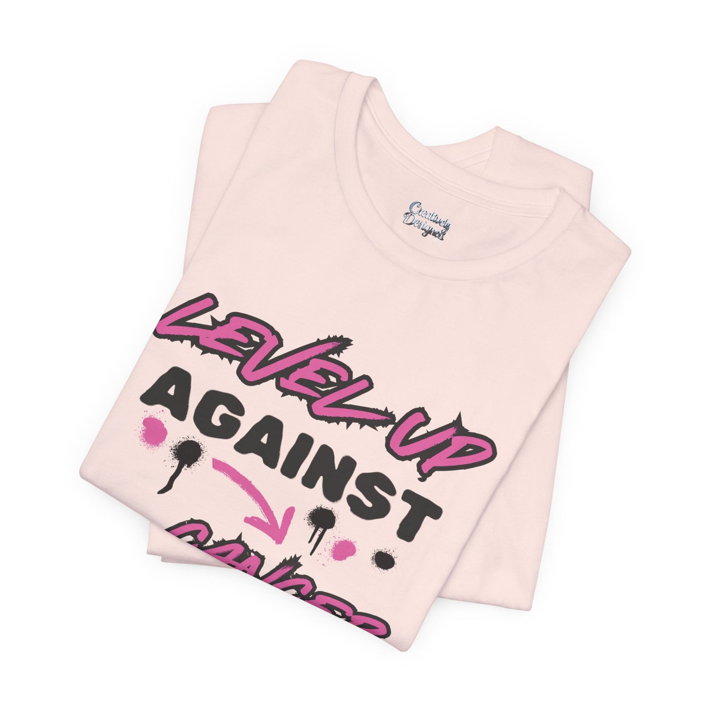 Level Up Against Cancer - Unisex Jersey Short Sleeve Tee