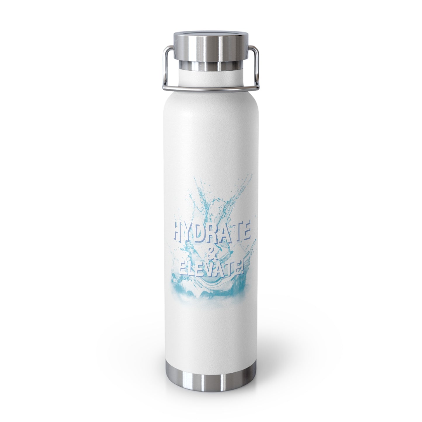 "Hydrate & Elevate" - Copper Vacuum Insulated Bottle, 22oz - Creatively Designed Shop