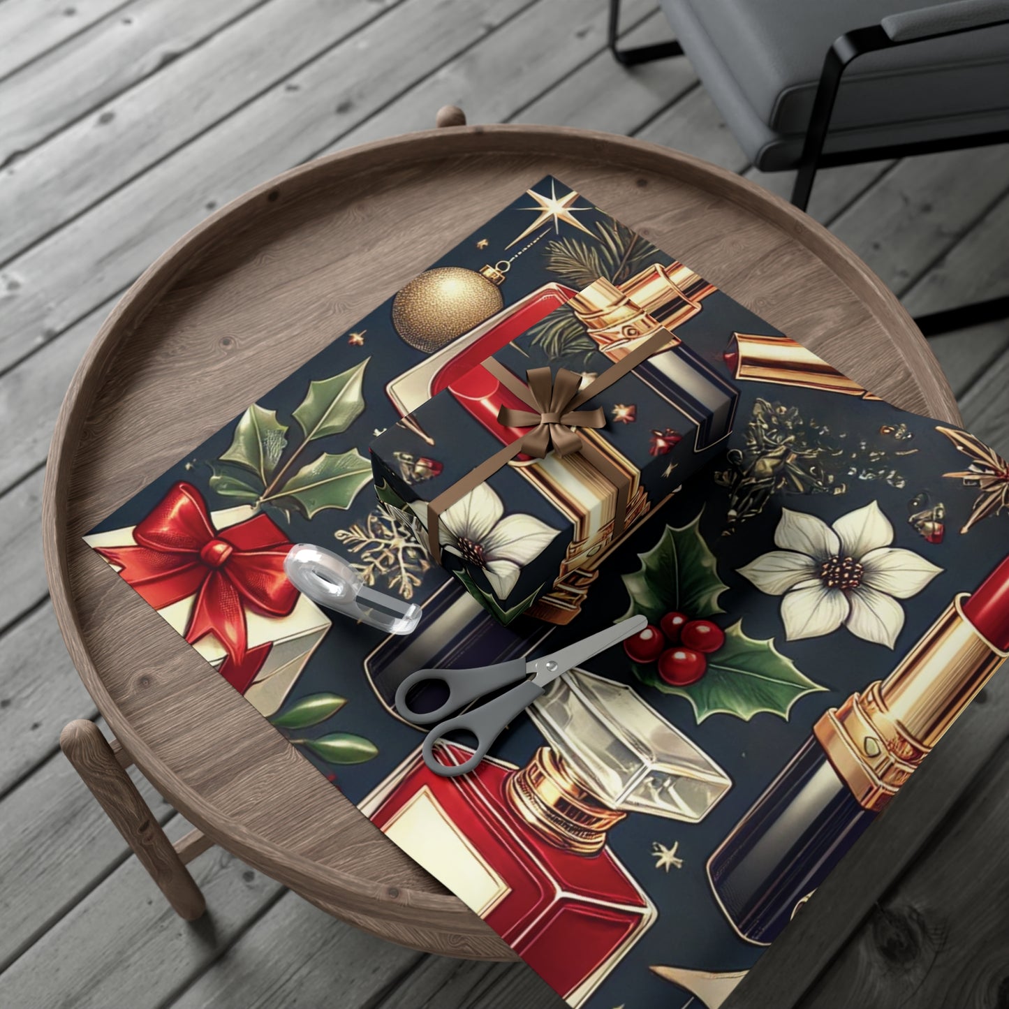 Christmas Glam Makeup Essentials - Gift Wrap Papers - Creatively Designed Shop