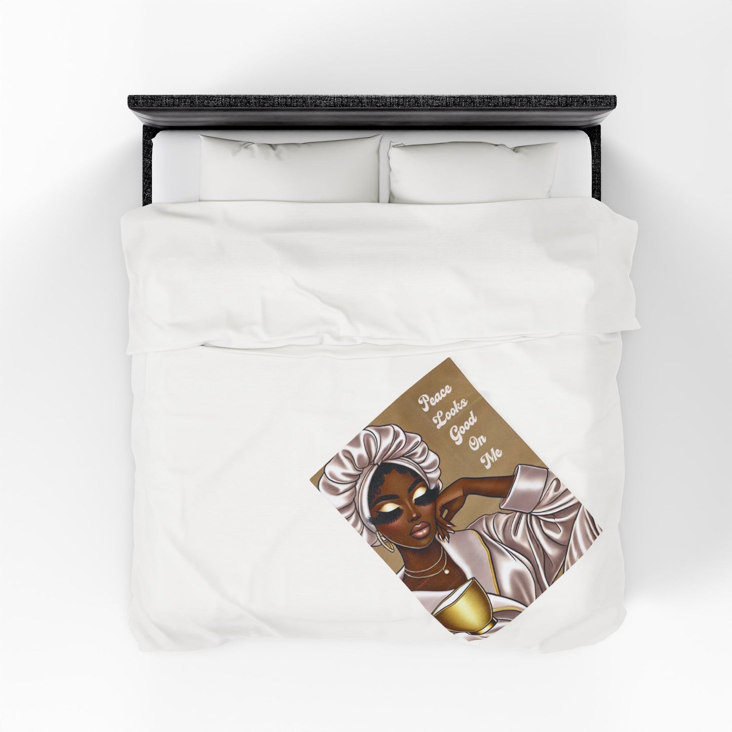 Peace Looks Good On Me - Velveteen Plush Blanket