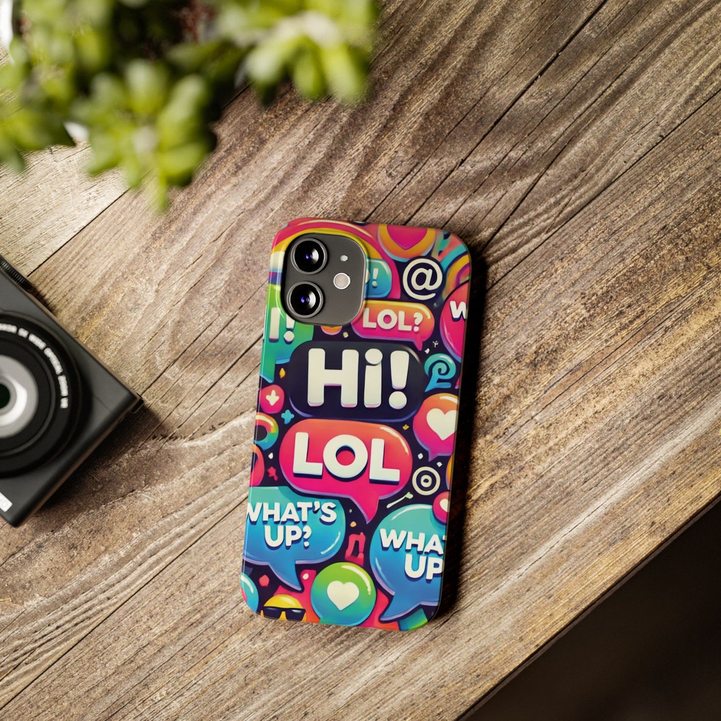 "Text Bubbles" - Slim Phone Cases - Creatively Designed Shop