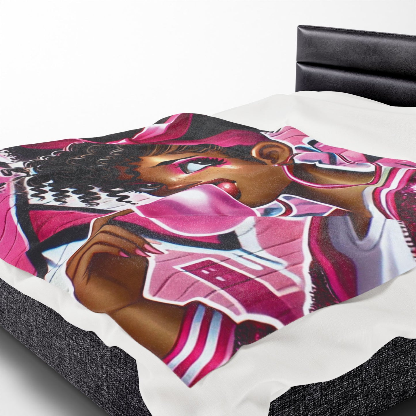 Pink Attitude - Velveteen Plush Blanket