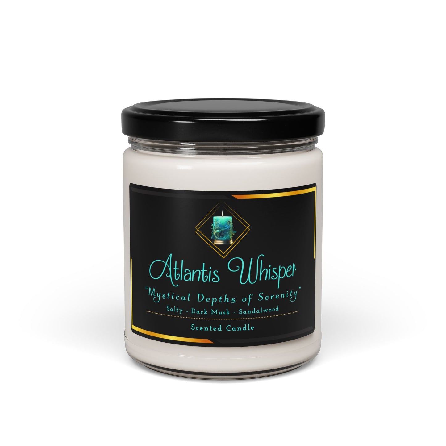 Atlantis Whisper - Scented Soy Candle, 9oz - Creatively Designed Shop