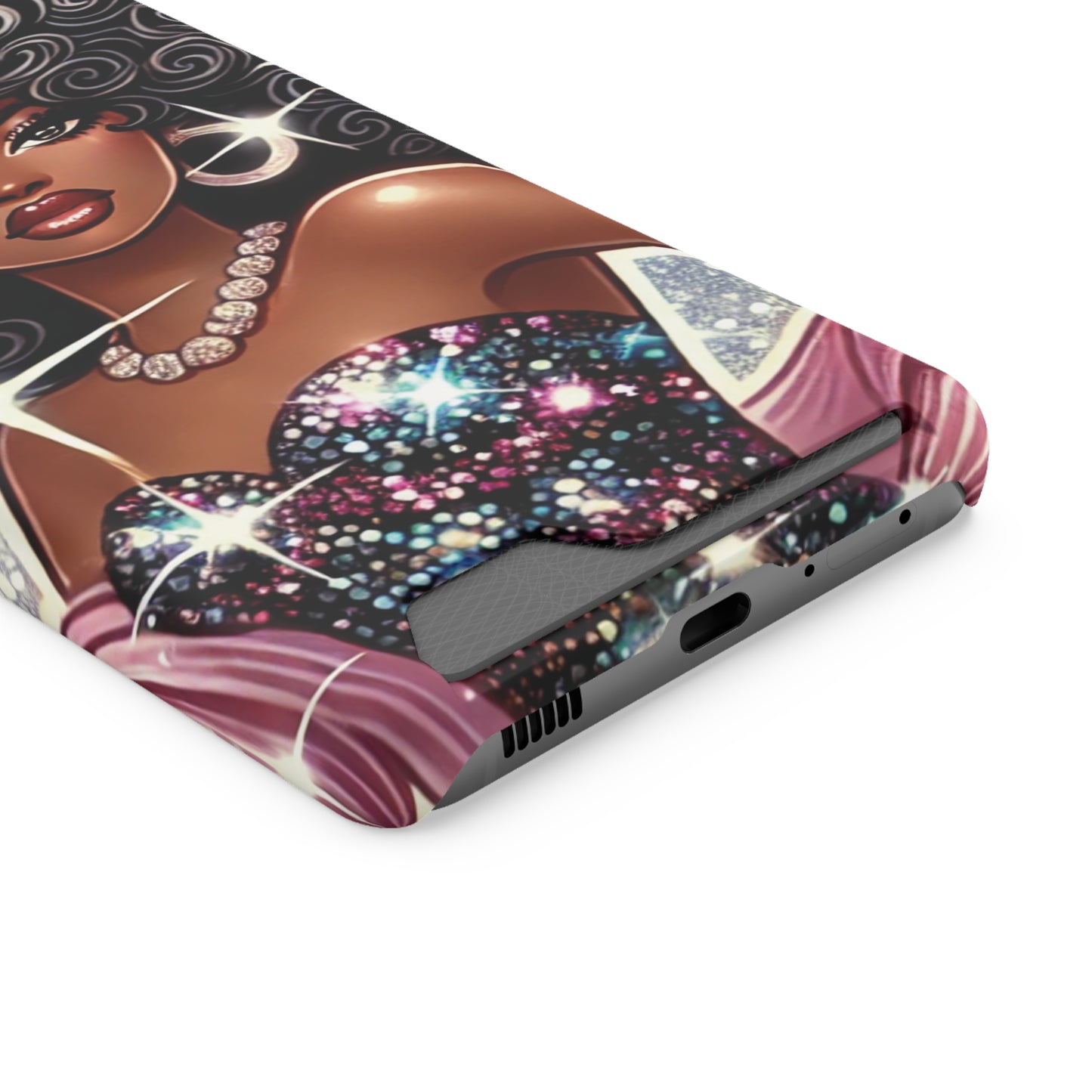 "Gorgeous" - Phone Case With Card Holder - Creatively Designed Shop