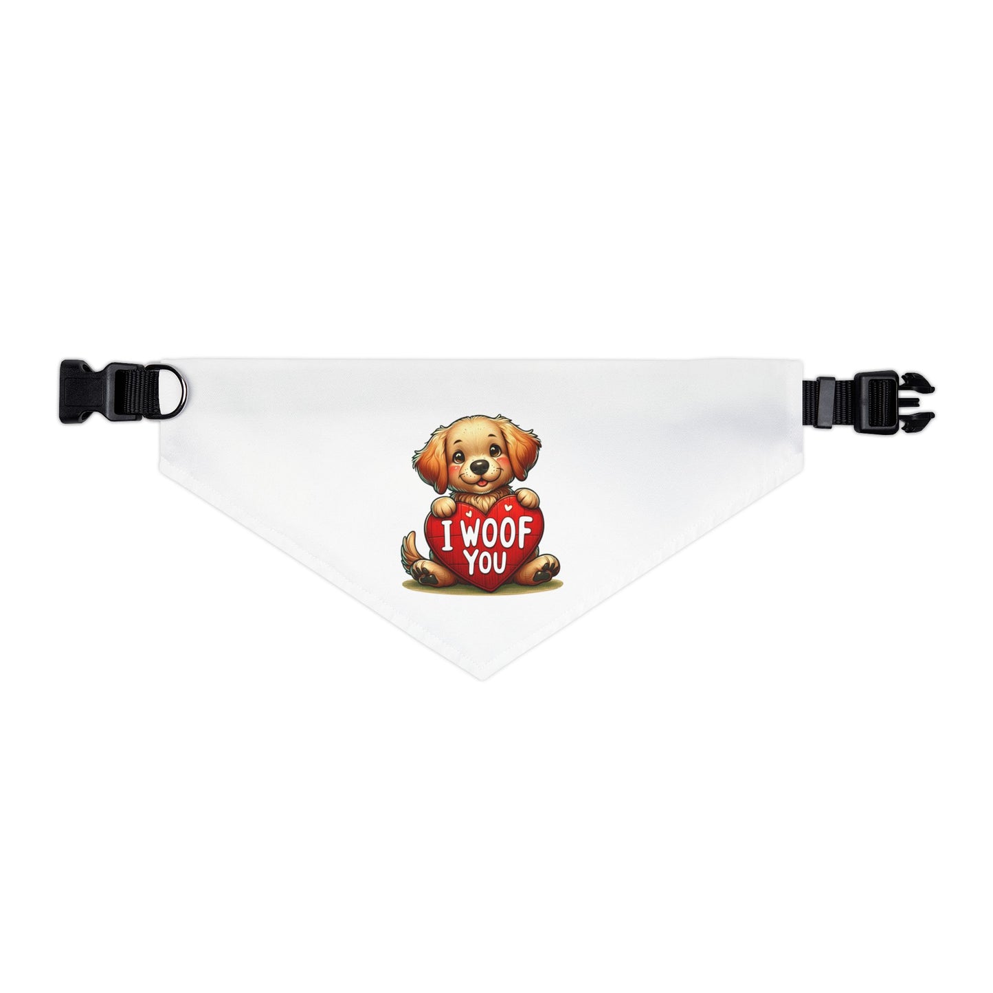 I Woof You - Pet Bandana Collar - Creatively Designed Shop