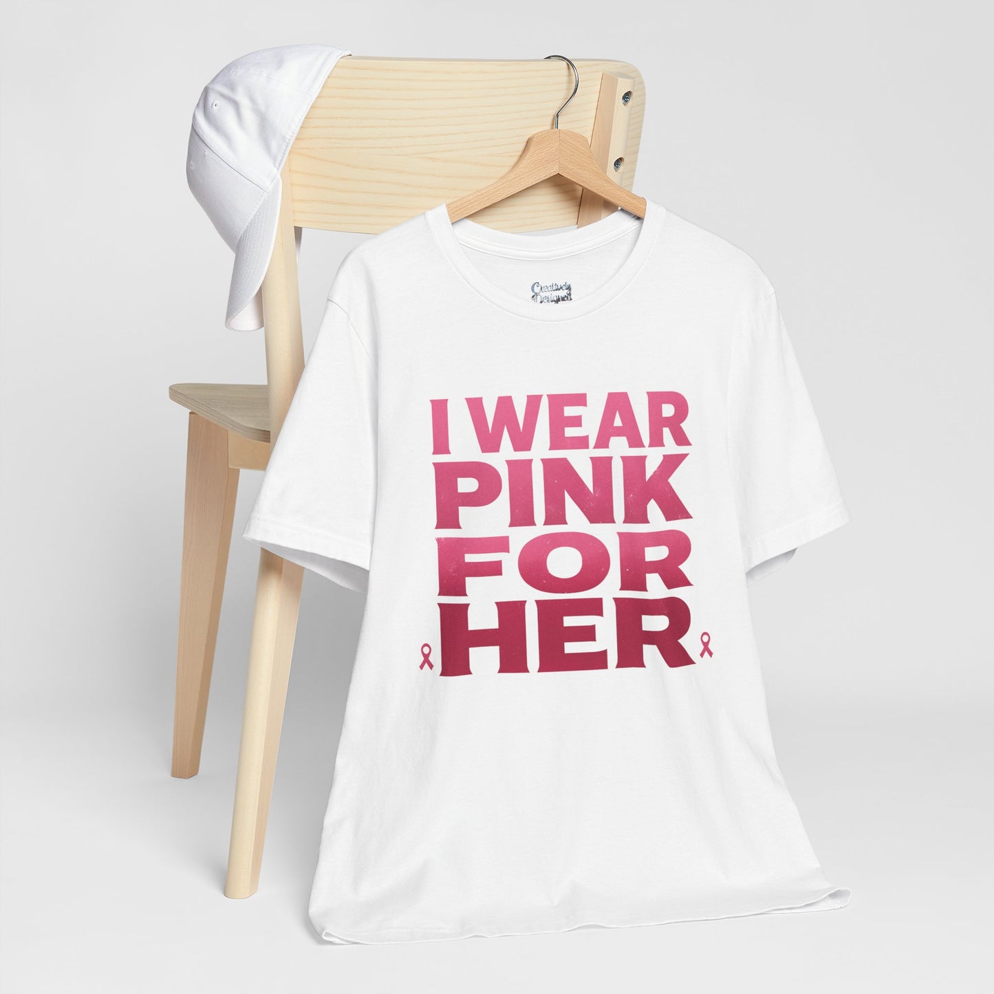 I Wear Pink For Her - Unisex Jersey Short Sleeve Tee