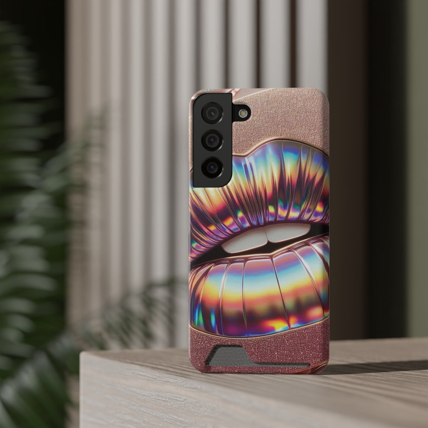 "Bronze Kiss" - Phone Case With Card Holder - Creatively Designed Shop