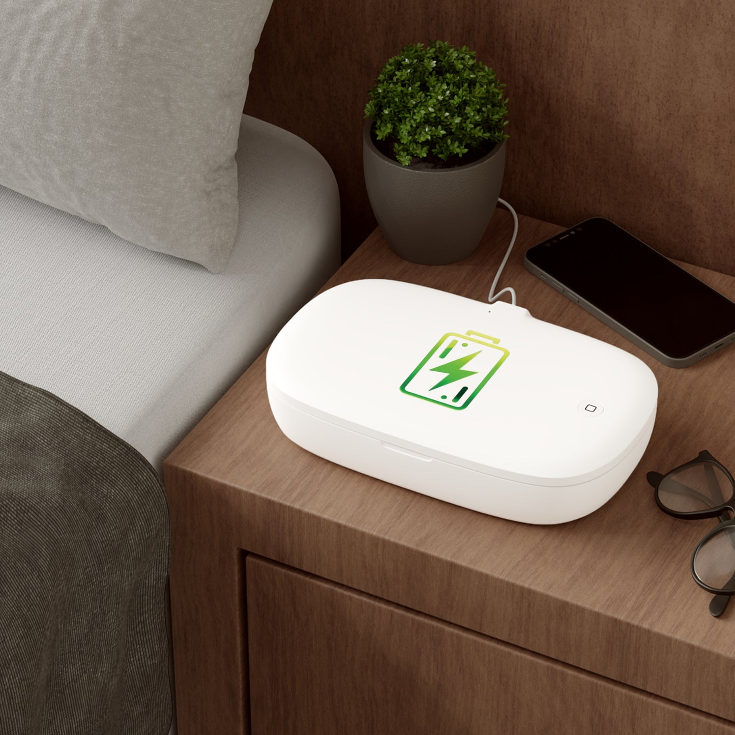 Charging Icon (Green) -UV Phone Sanitizer and Wireless Charging Pad - Creatively Designed Shop