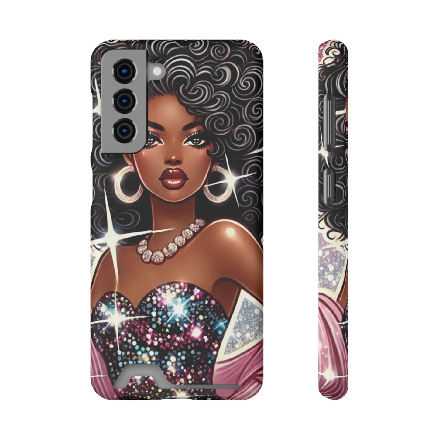 "Gorgeous" - Phone Case With Card Holder - Creatively Designed Shop