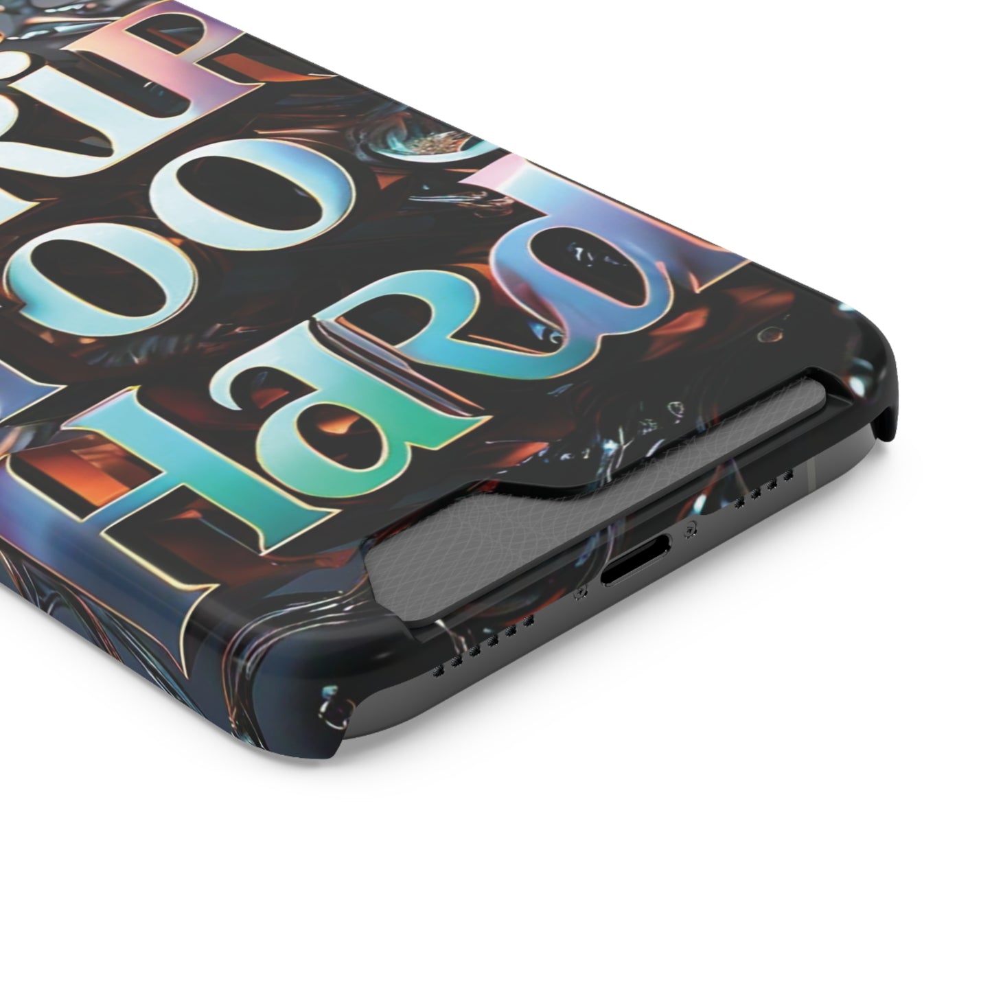 "Drip Too Hard" - Phone Case With Card Holder - Creatively Designed Shop