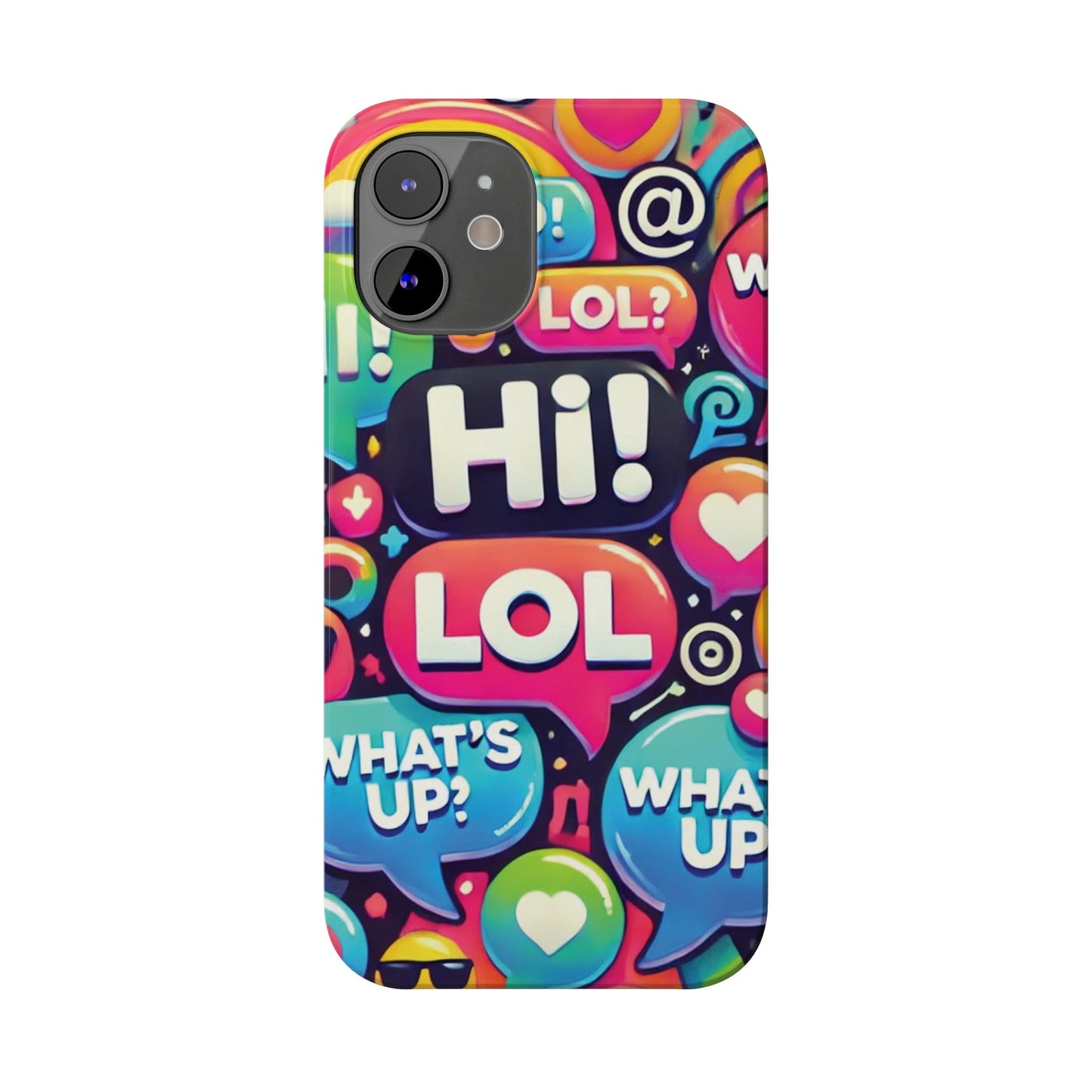 "Text Bubbles" - Slim Phone Cases - Creatively Designed Shop