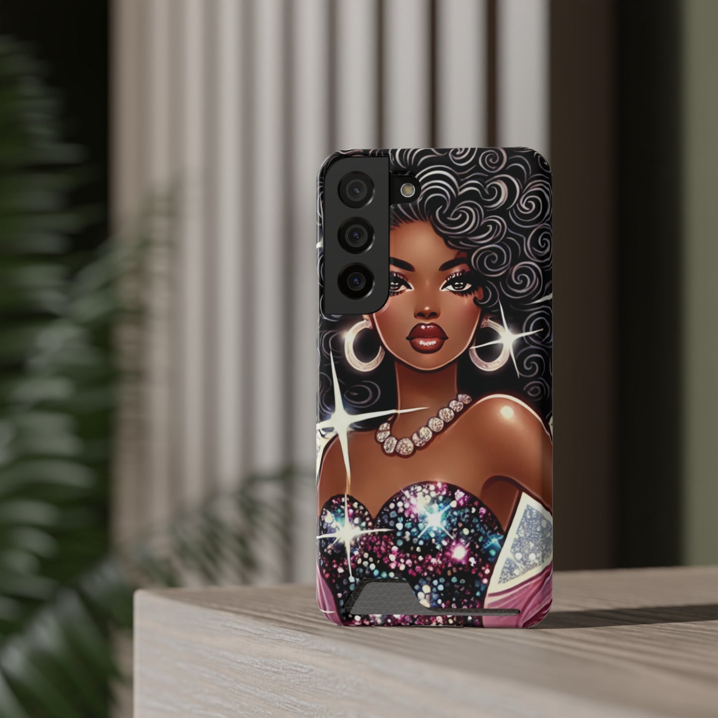 "Gorgeous" - Phone Case With Card Holder - Creatively Designed Shop