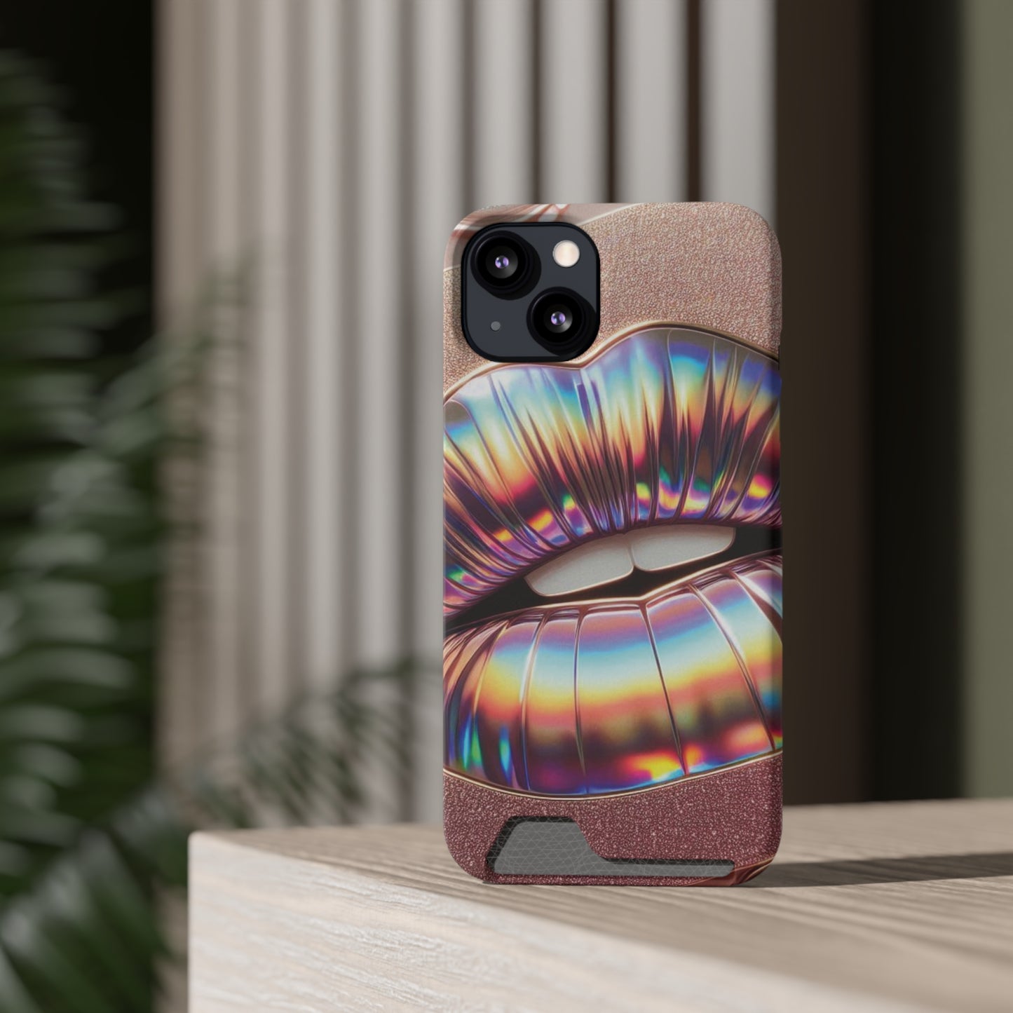 "Bronze Kiss" - Phone Case With Card Holder - Creatively Designed Shop