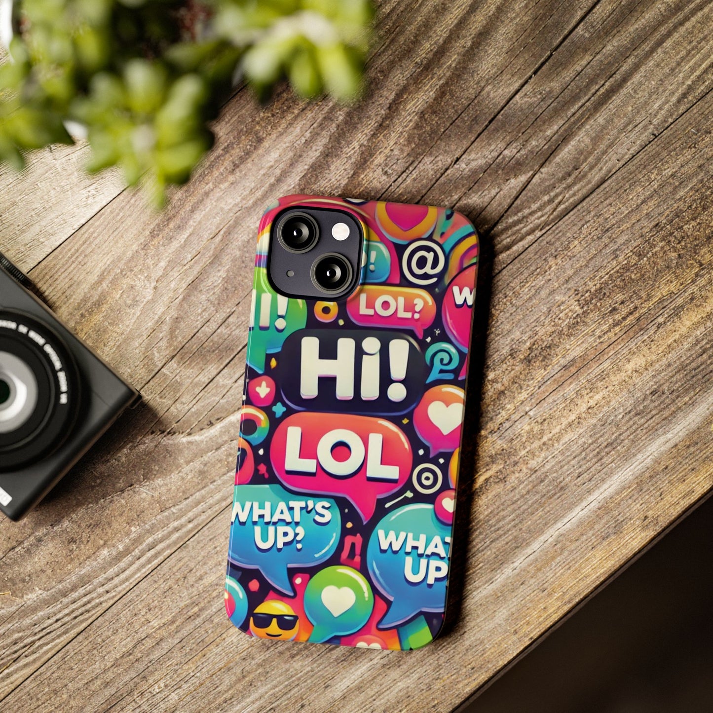 "Text Bubbles" - Slim Phone Cases - Creatively Designed Shop