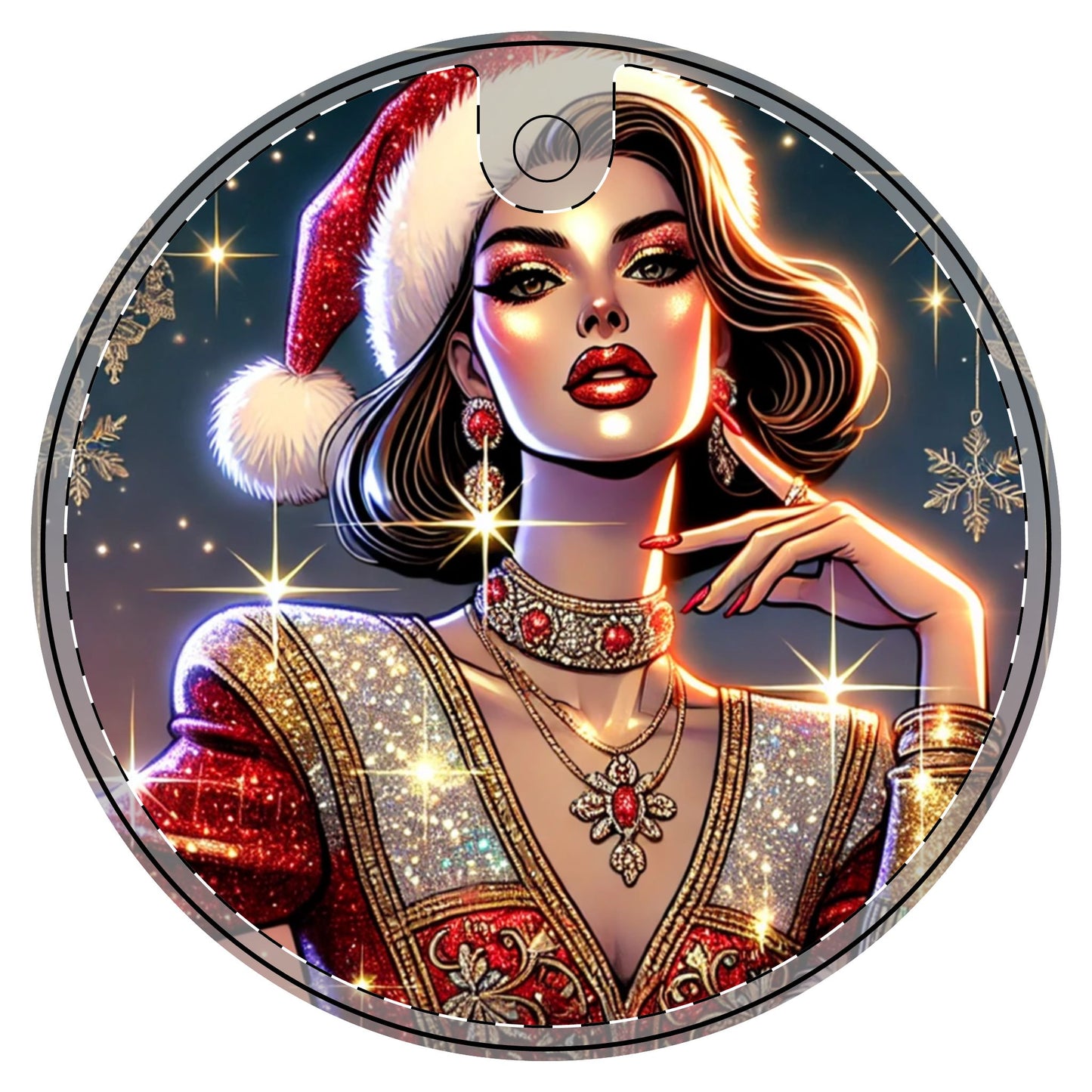 Christmas Beauty - Ceramic Decoration Ornament, (1pc) - Creatively Designed Shop