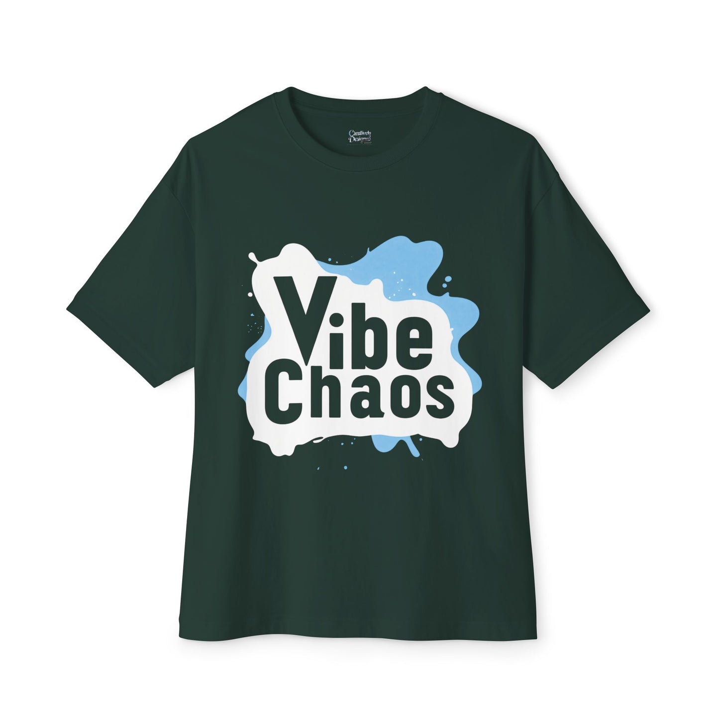 Vibe Chaos (Blue) - Unisex Oversized Boxy Tee