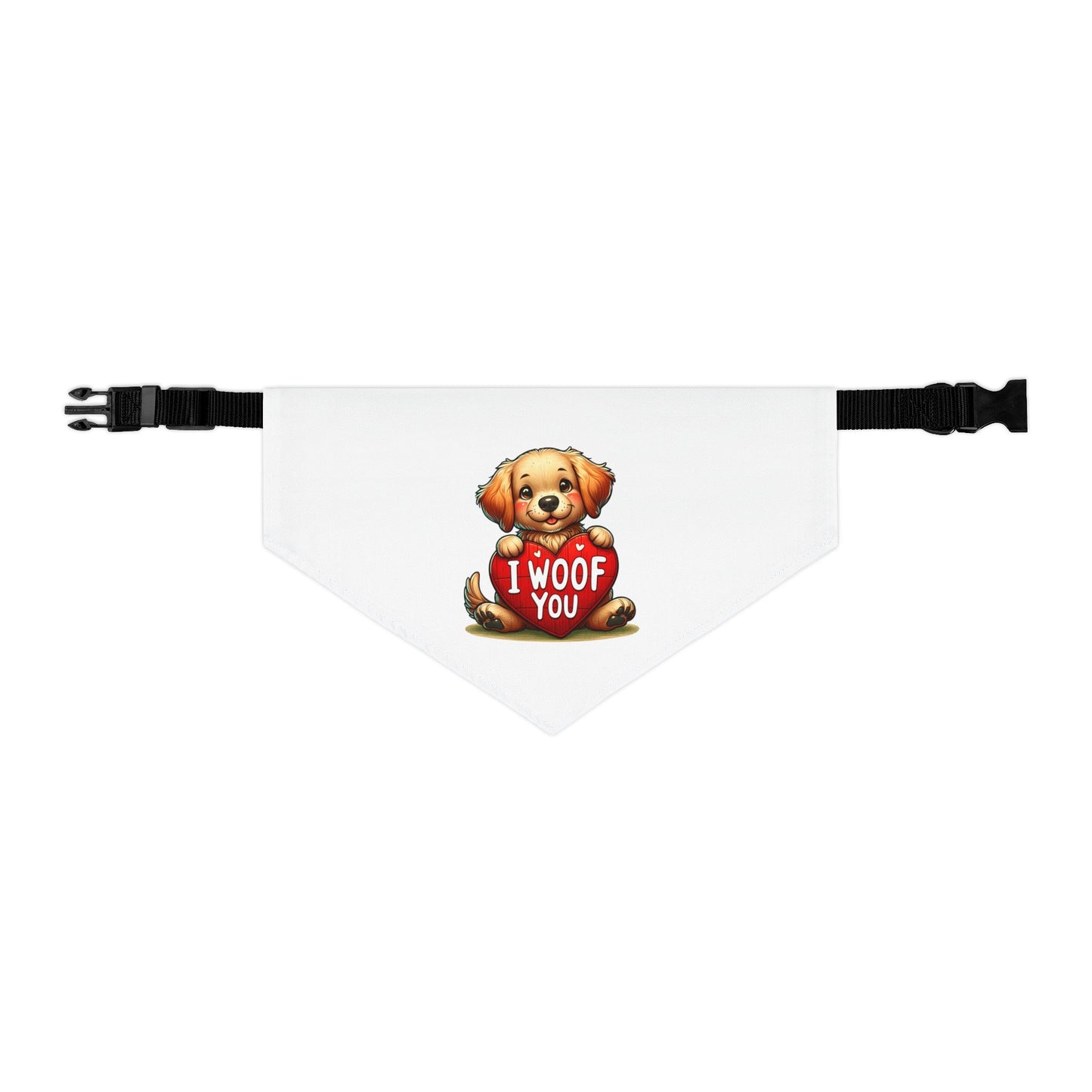 I Woof You - Pet Bandana Collar - Creatively Designed Shop