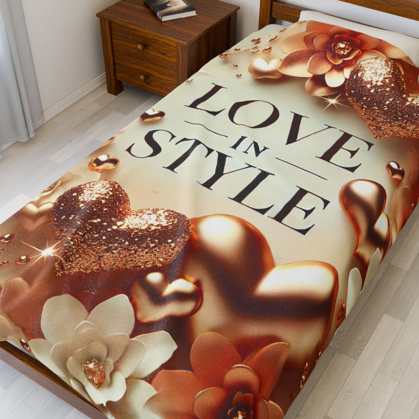 Love In Style - Velveteen Plush Blanket